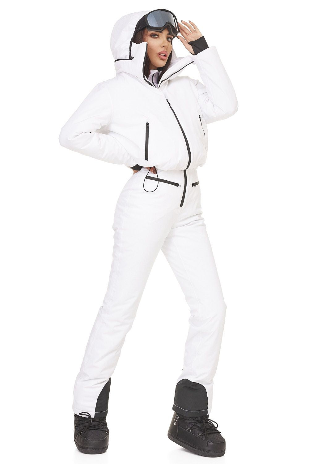 Reasia Bogas White Casual Ski Suit