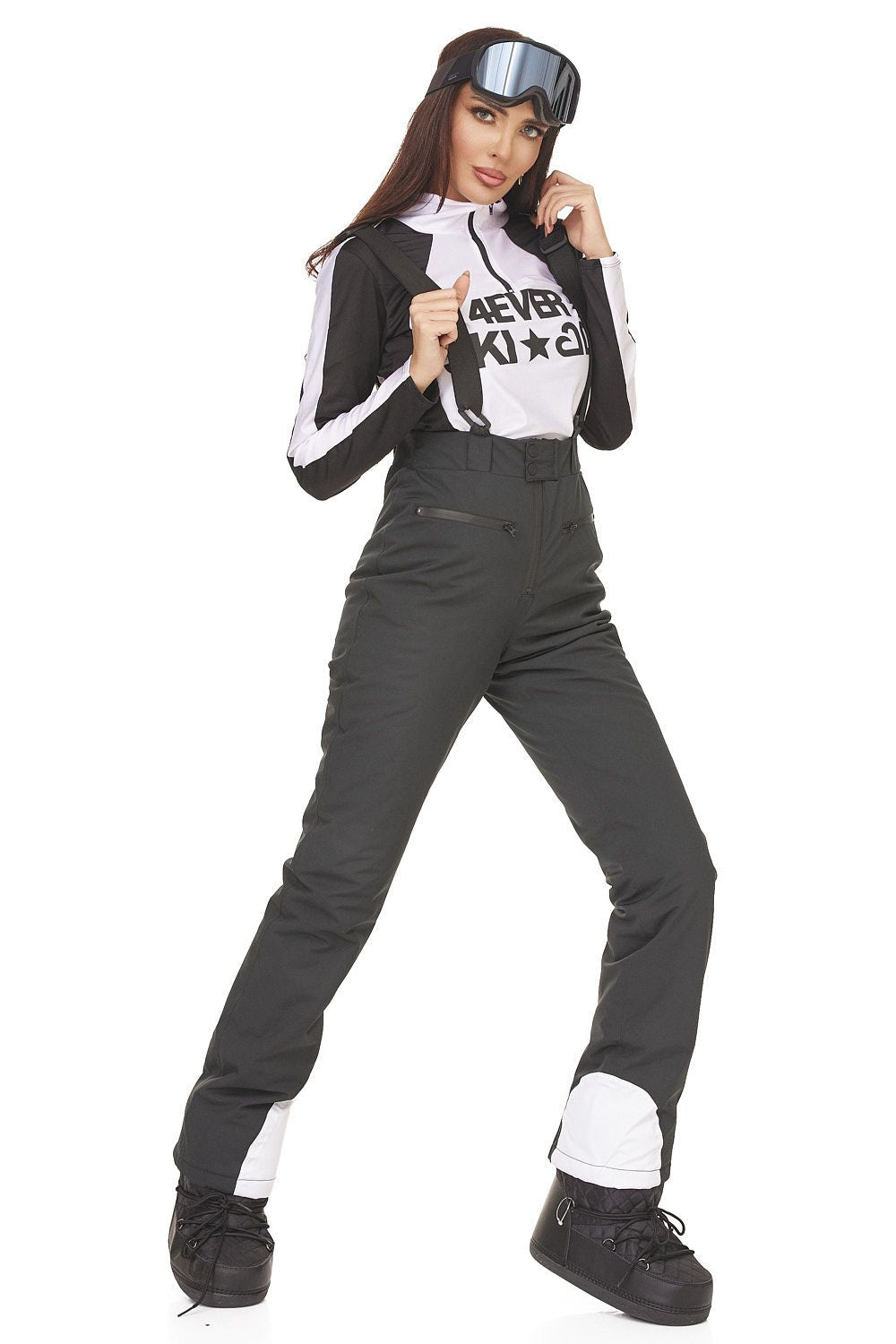 Costum ski casual negru Reasia Bogas