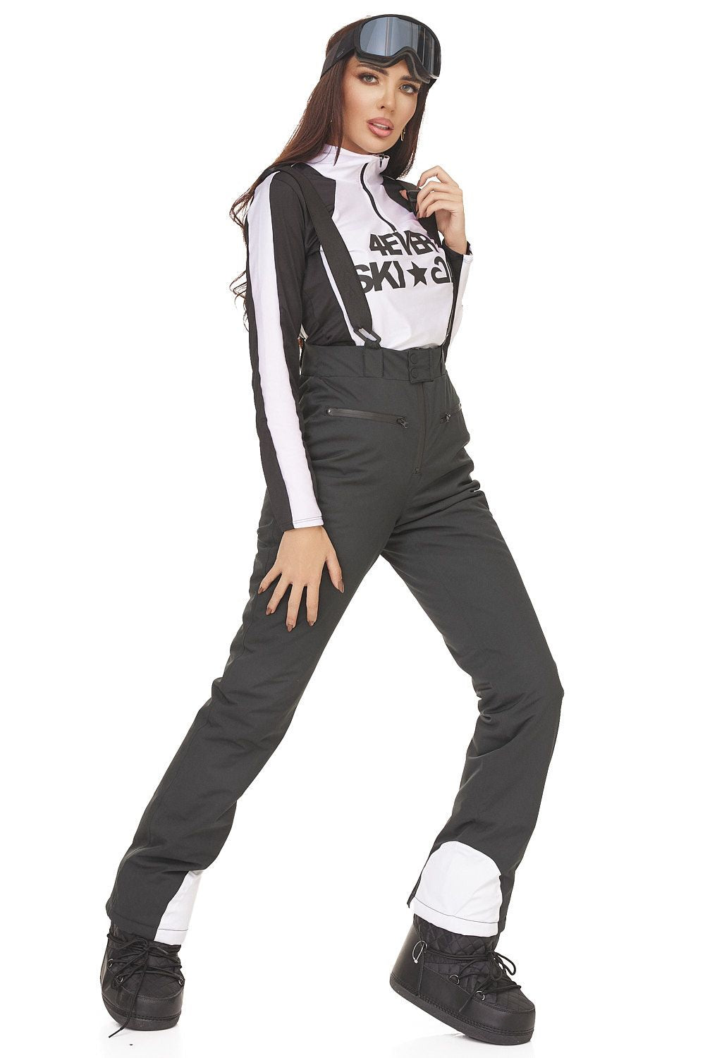 Costum ski casual negru Reasia Bogas