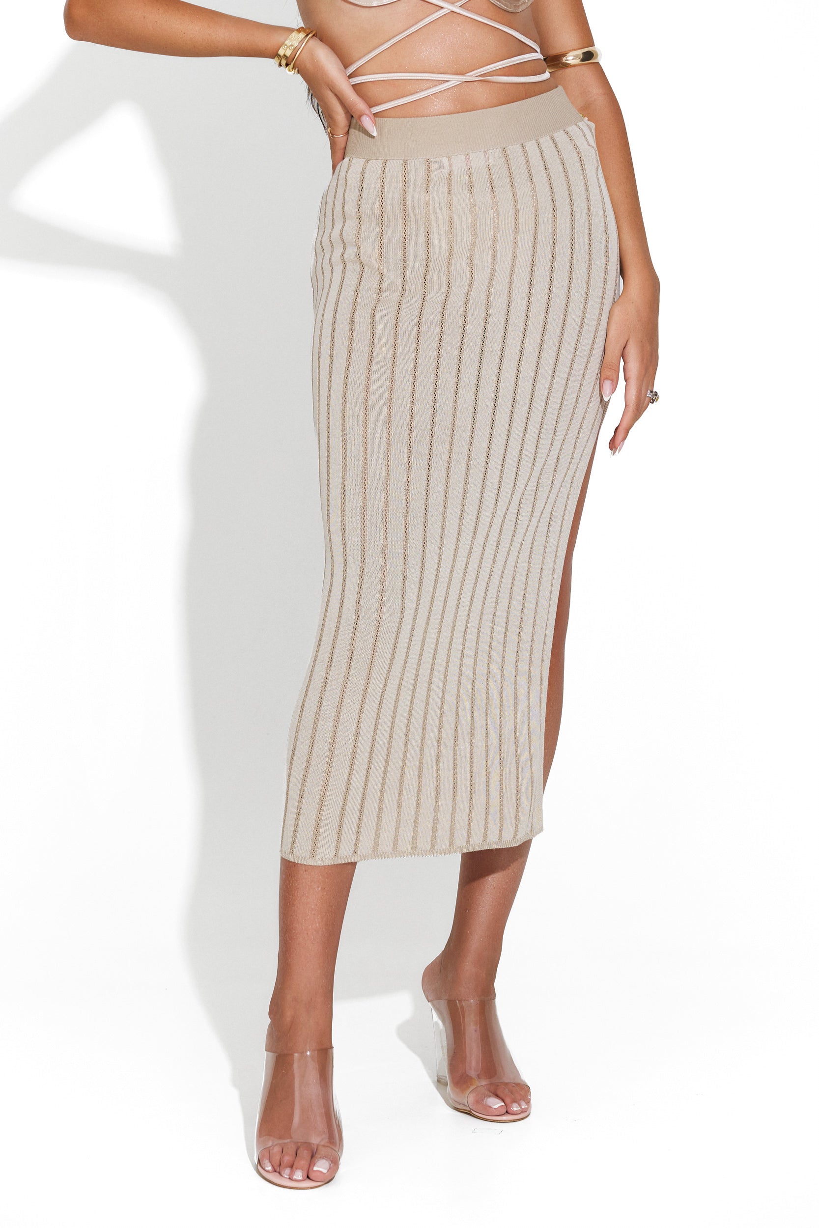 Casual Beige Skirt for Women by Marice Bogas