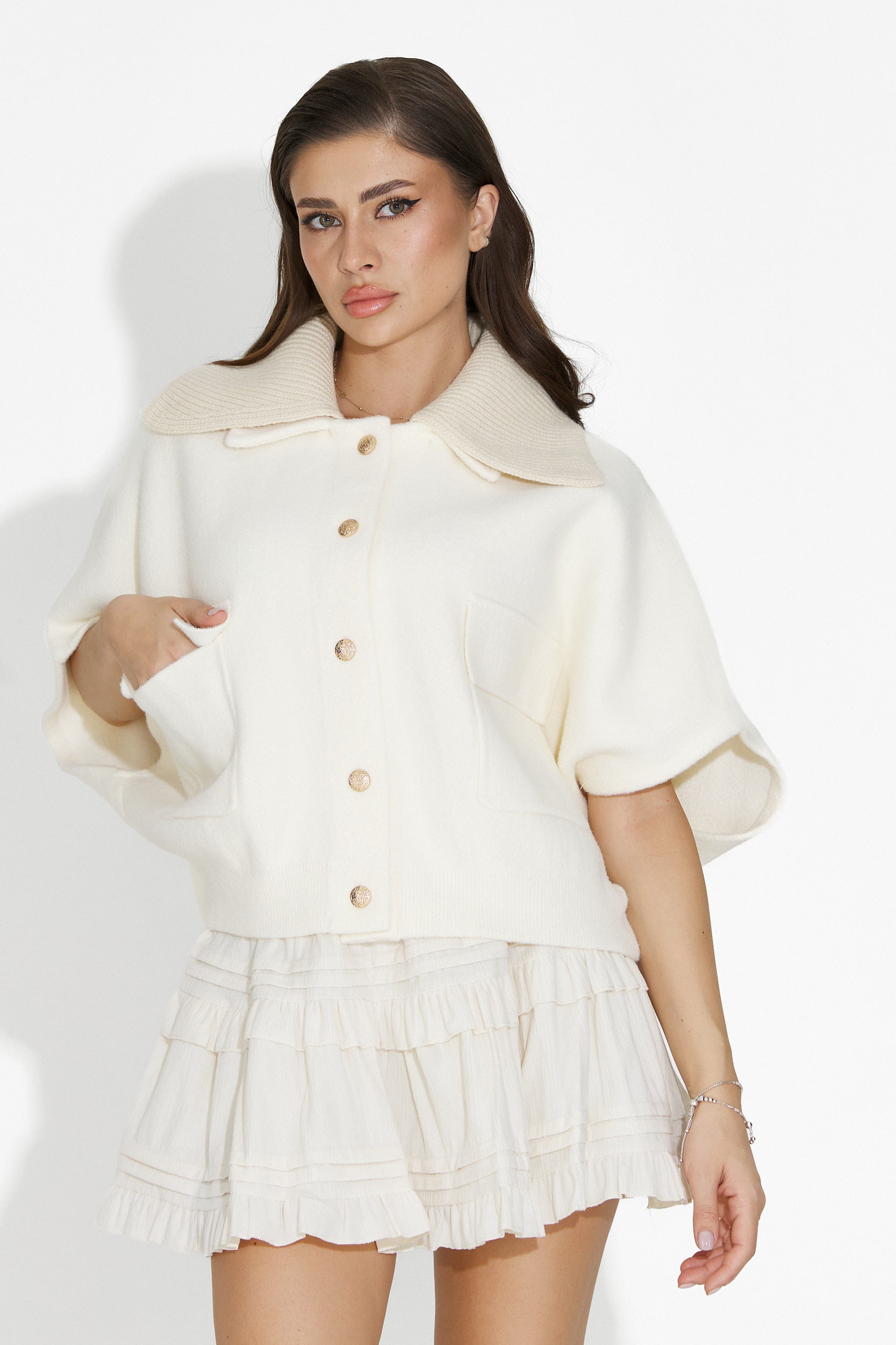 Fusta dama casual bej Sinoma Bogas