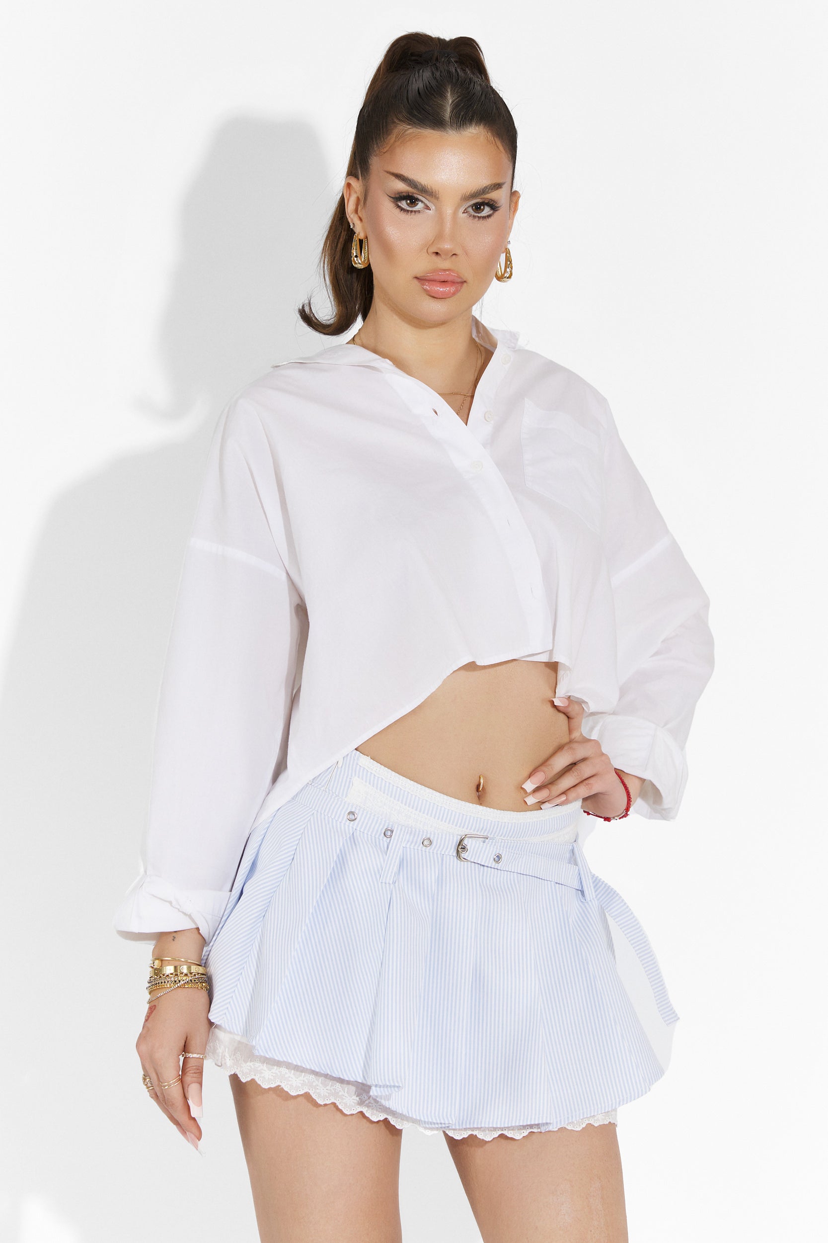 Casual blue Boat Bogas skirt for women