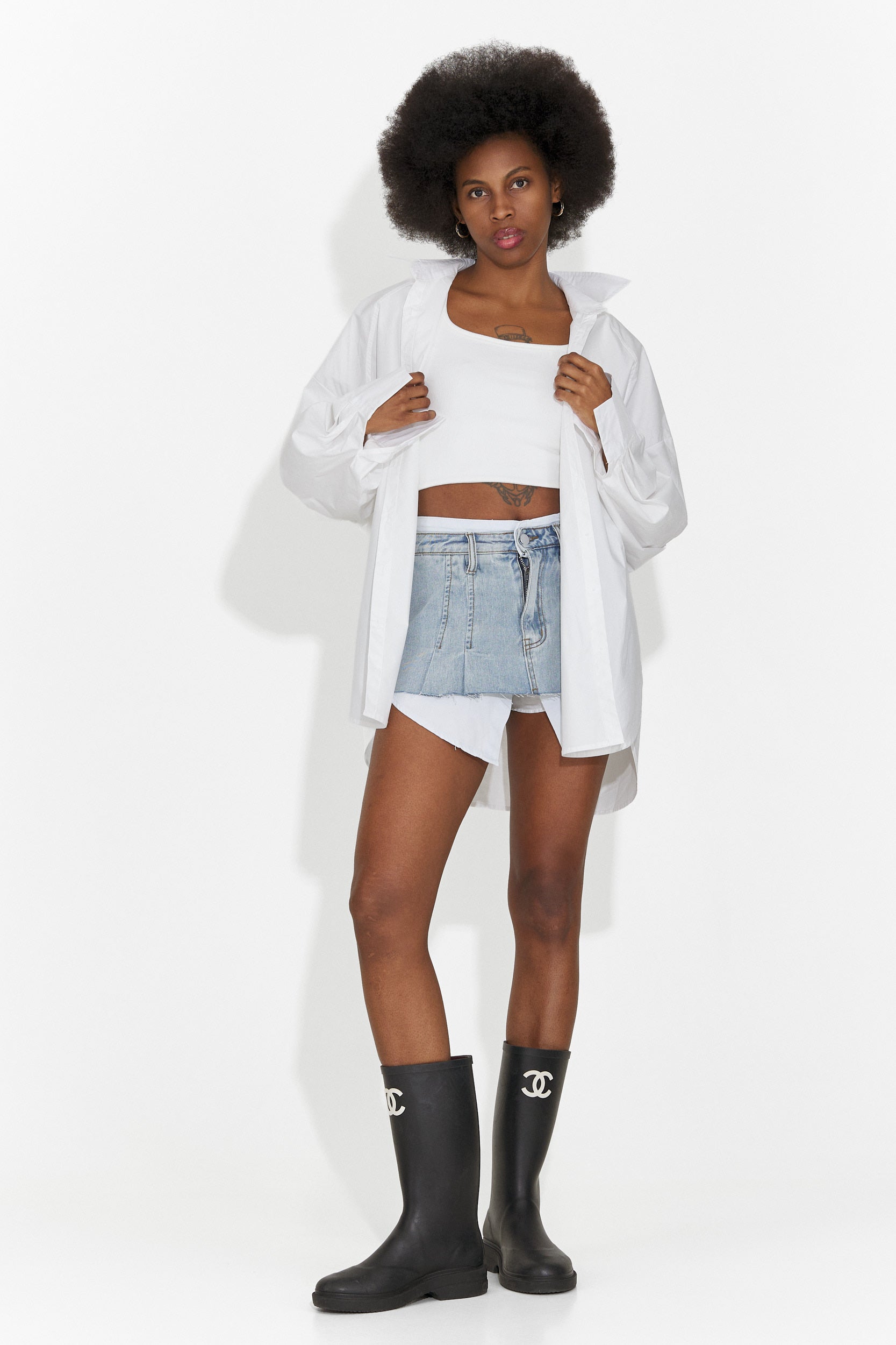 Fusta dama casual bleu Iustina Bogas