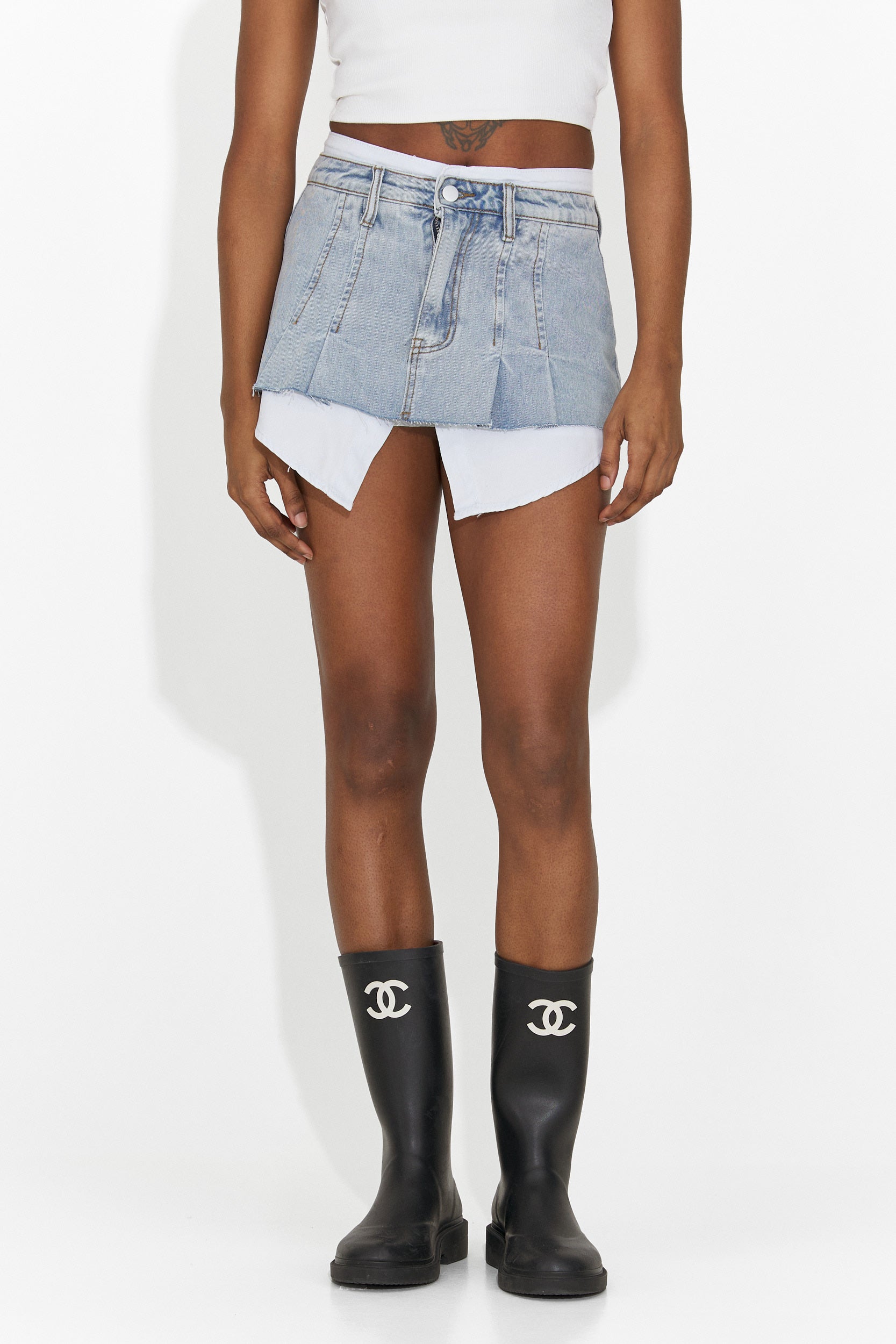 Fusta dama casual bleu Iustina Bogas