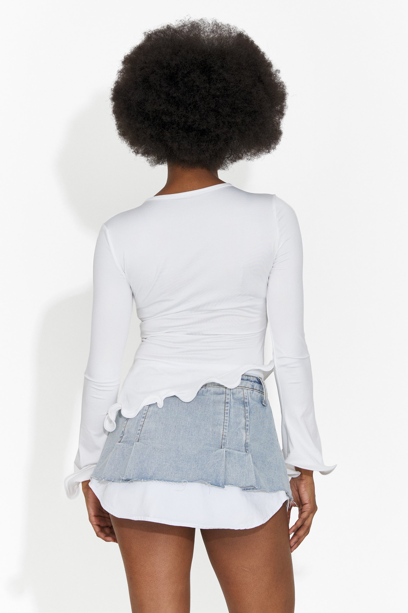 Fusta dama casual bleu Iustina Bogas