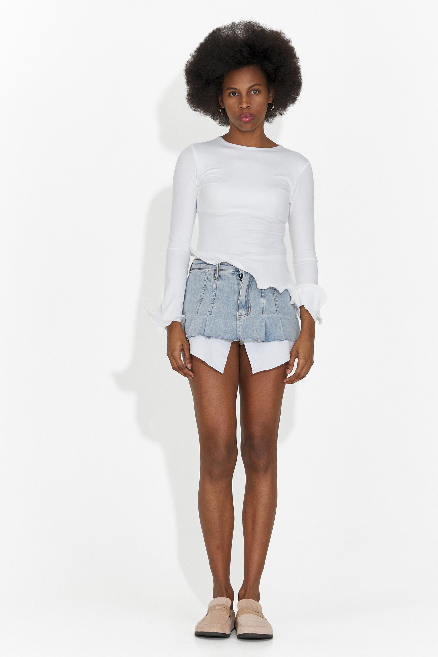 Fusta dama casual bleu Iustina Bogas