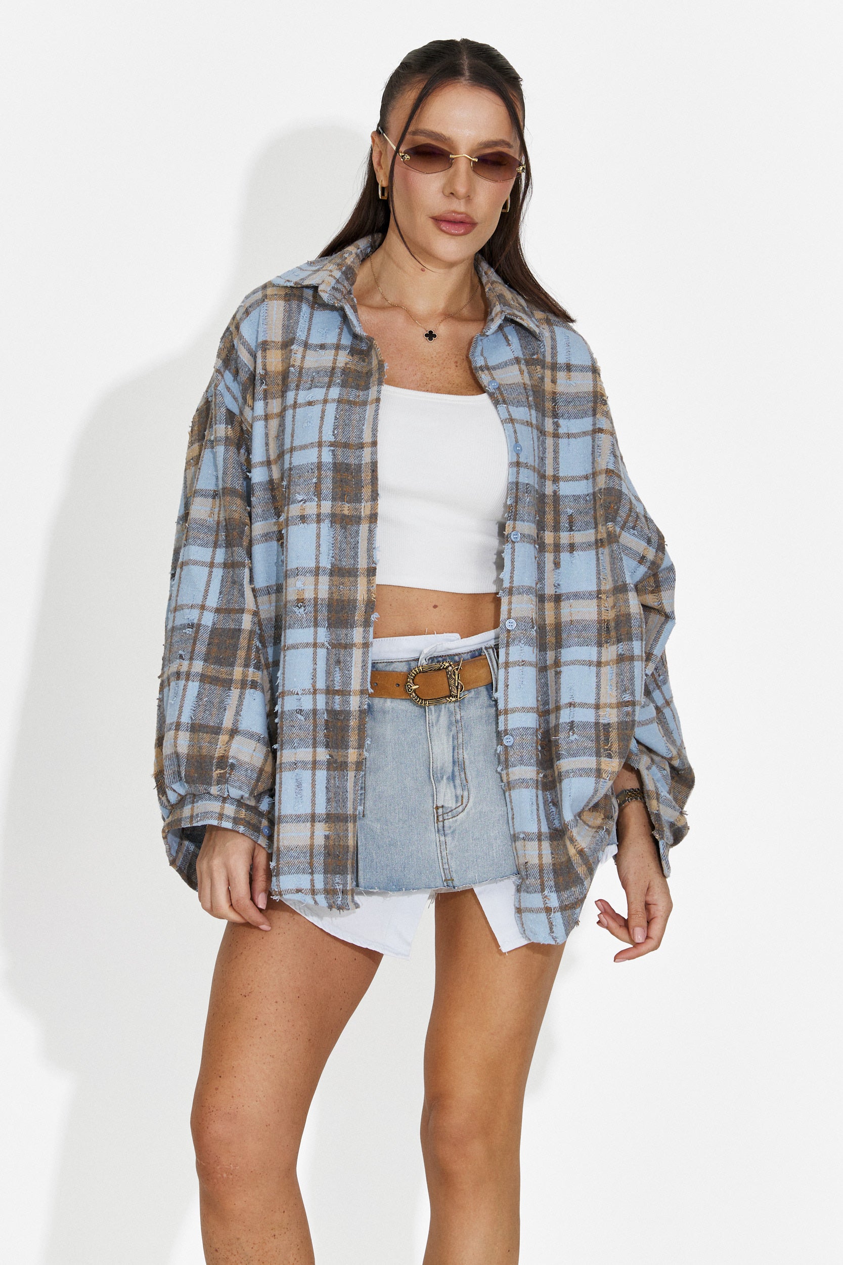 Fusta dama casual bleu Iustina Bogas