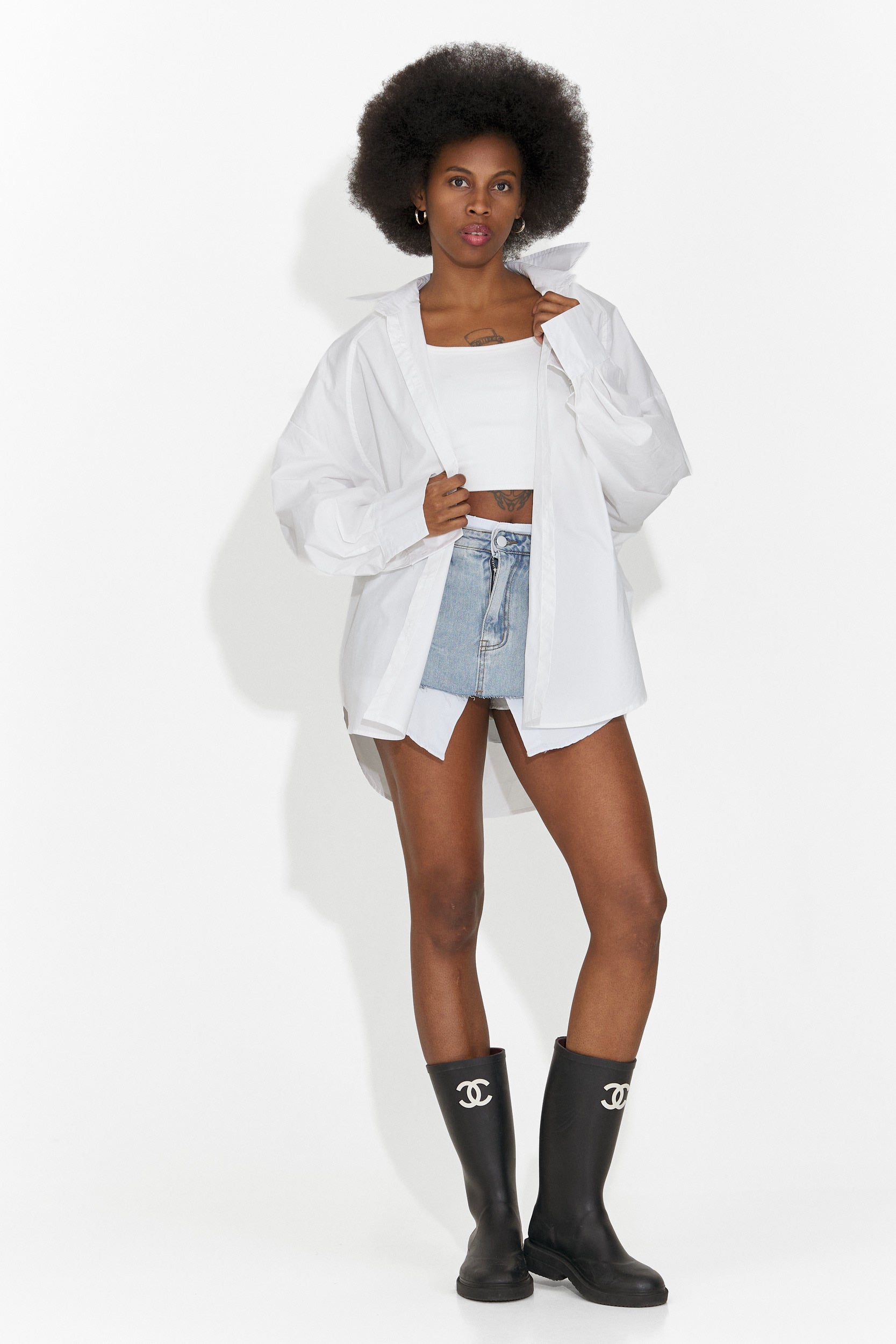 Fusta dama casual bleu Iustina Bogas