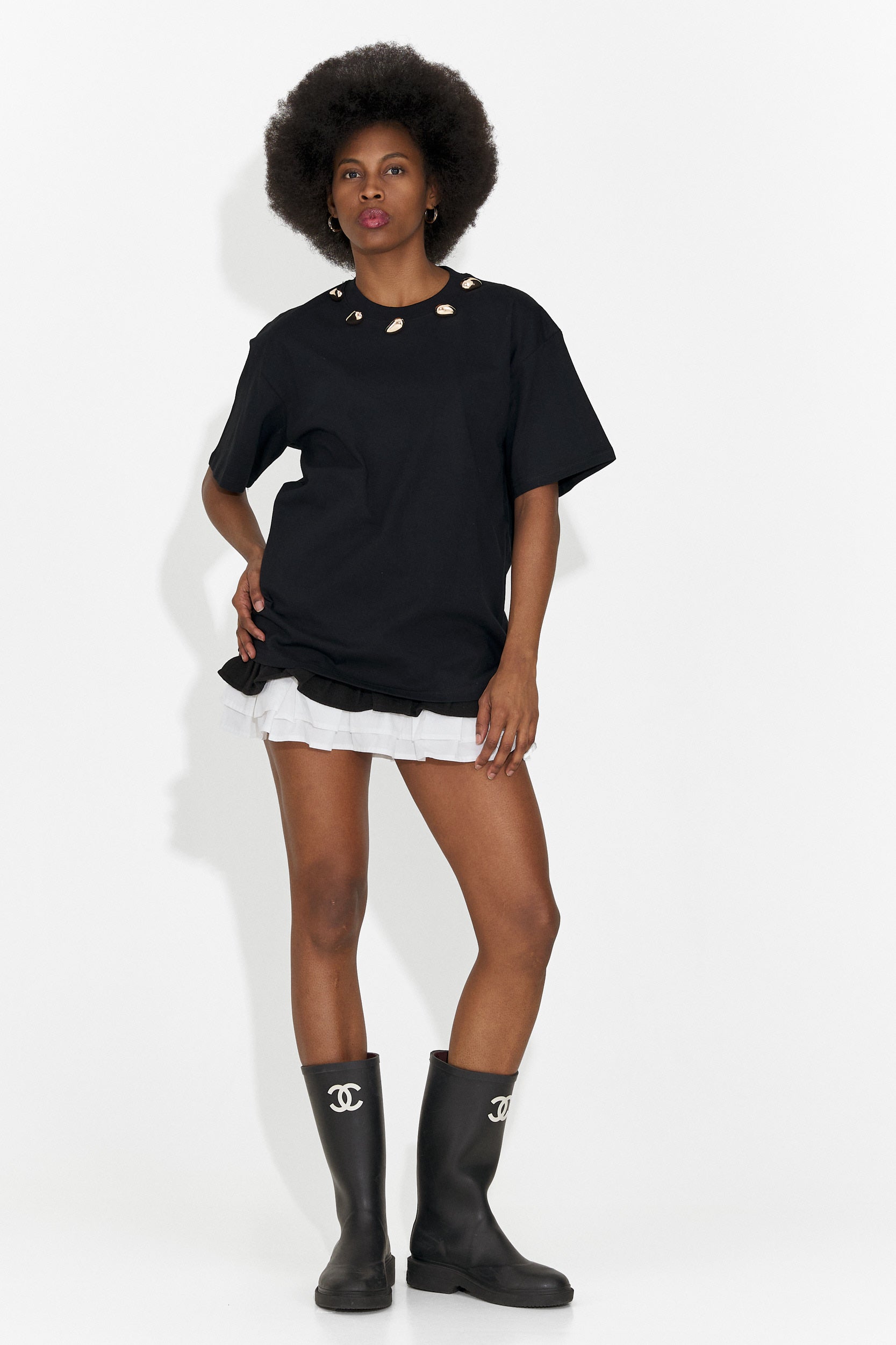 Fusta dama casual neagra Helenia Bogas