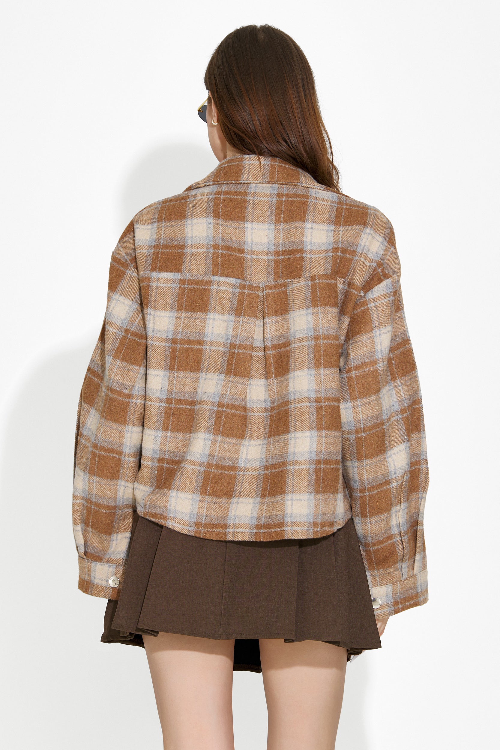 Elegant lady's skirt in brown by Tanasie Bogas