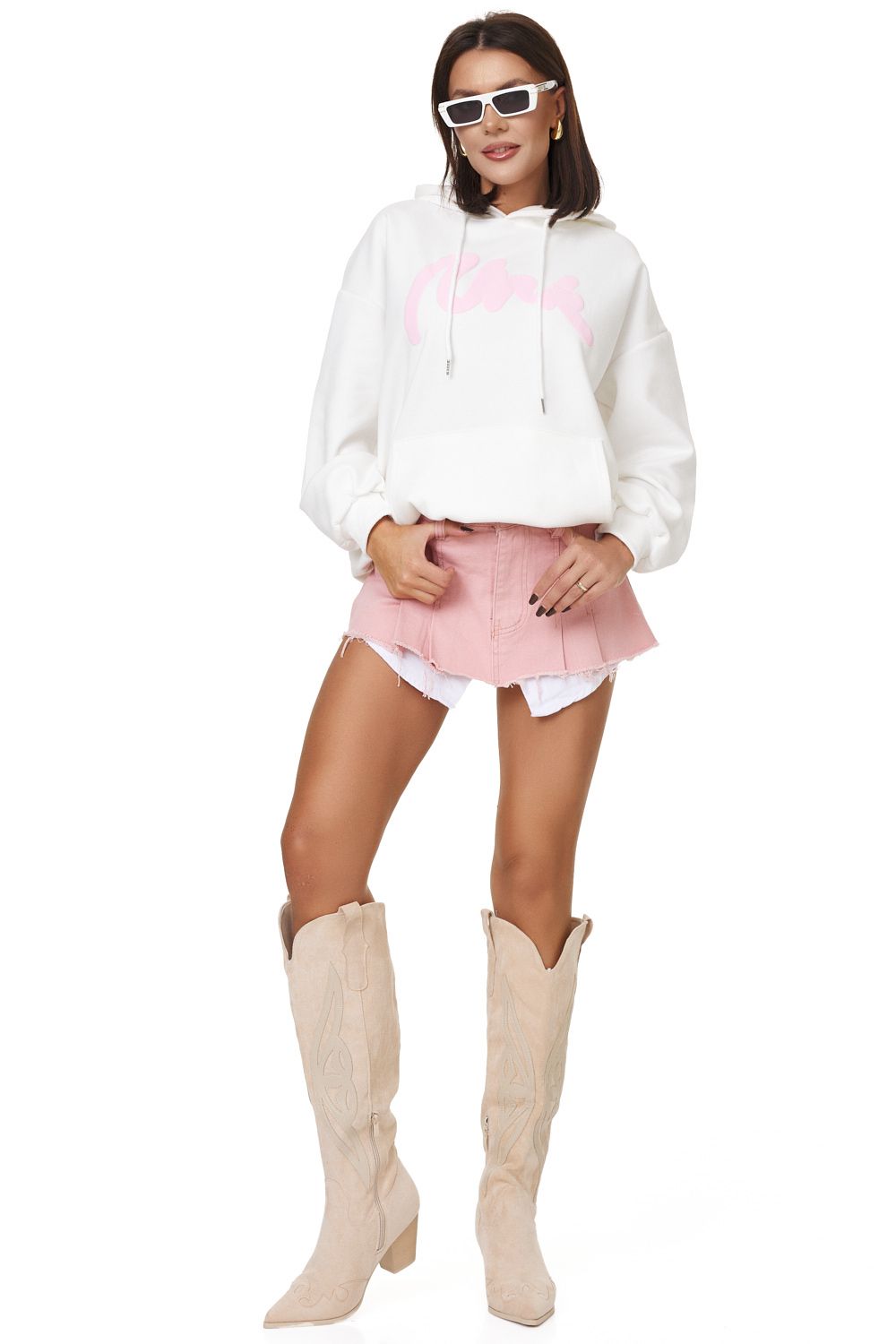 Pink casual pants skirt by Olsen Bogas