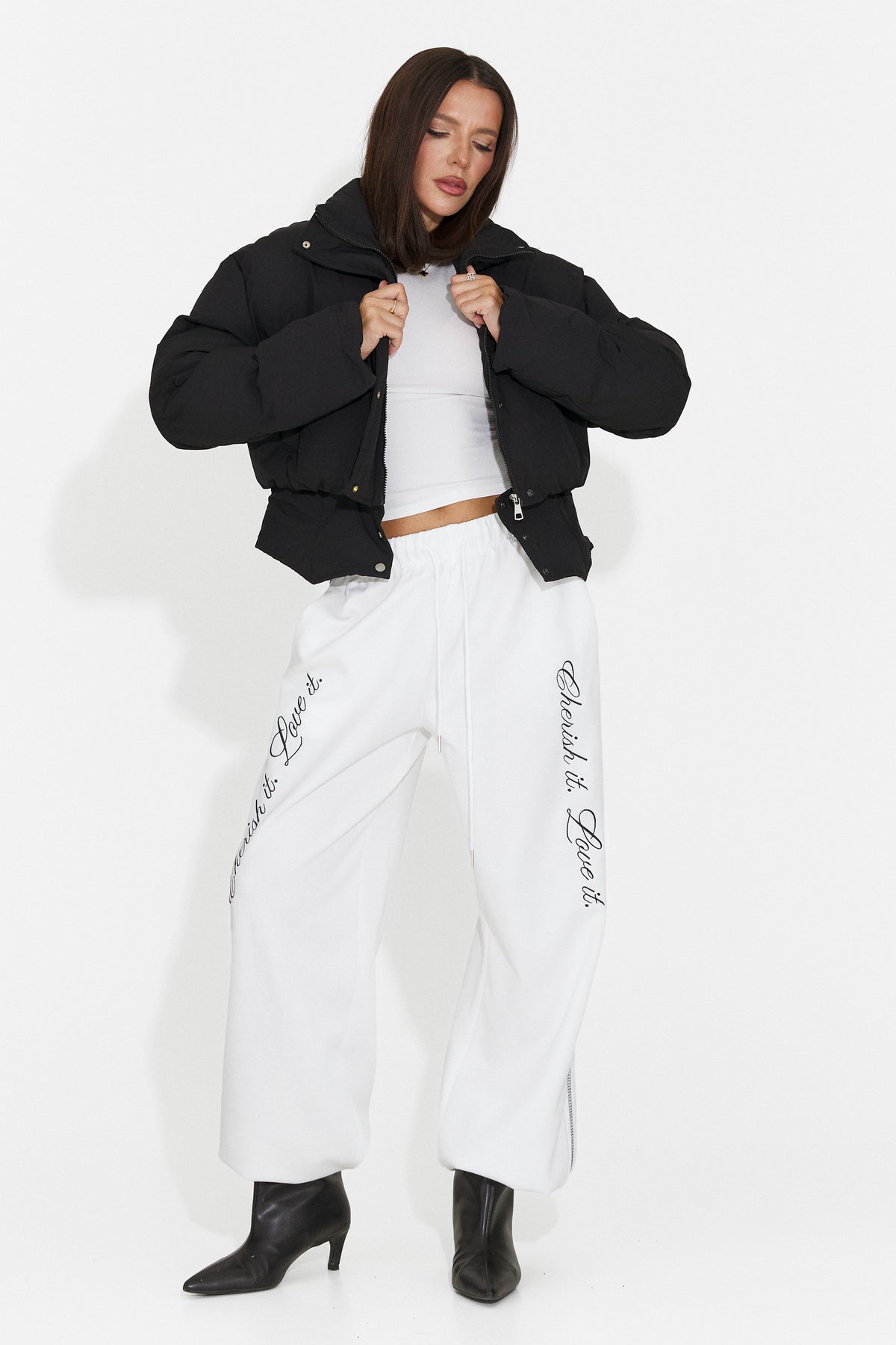 Geaca casual neagra Briouna Bogas