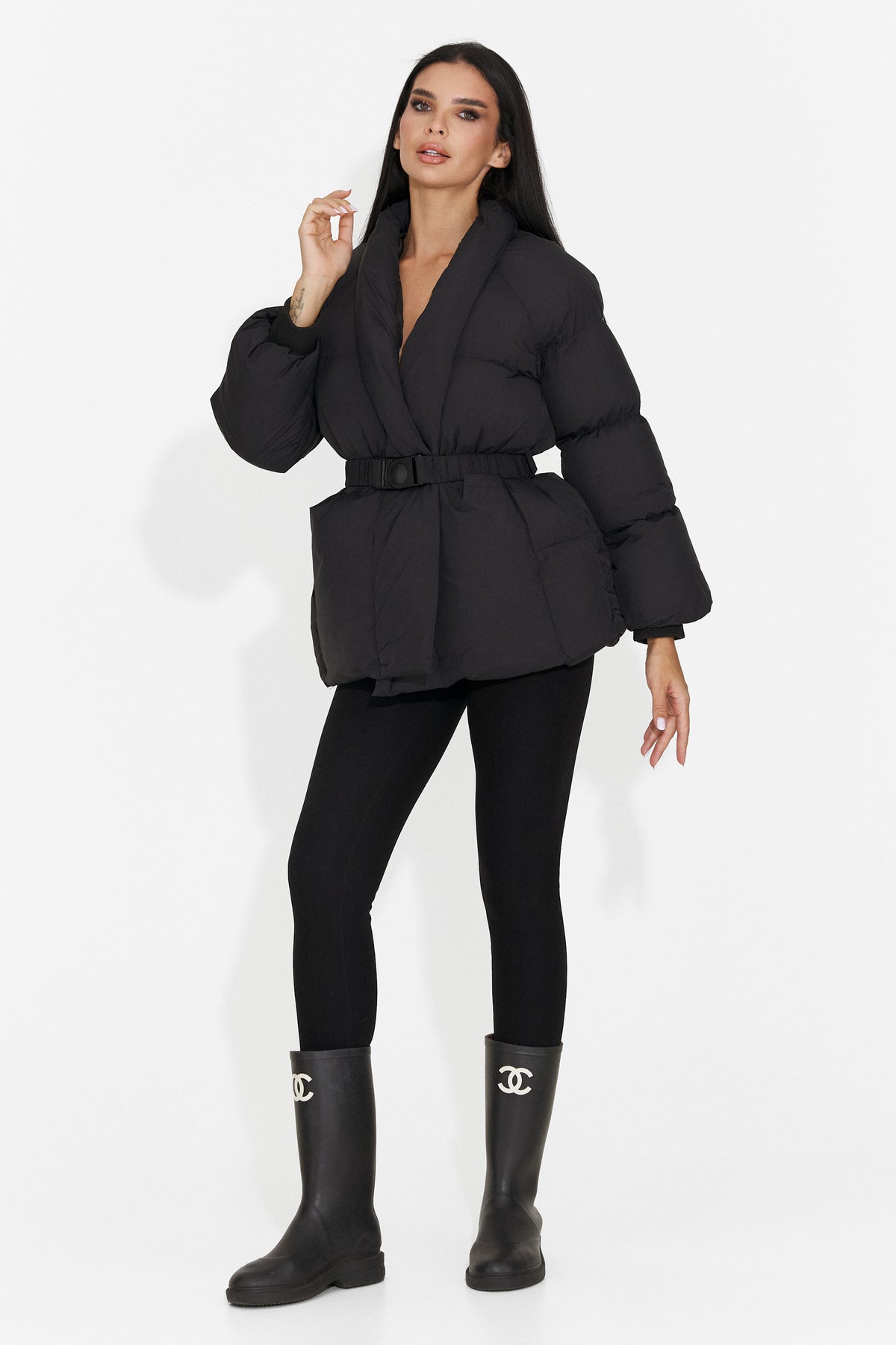 Geaca casual neagra Butialia Bogas
