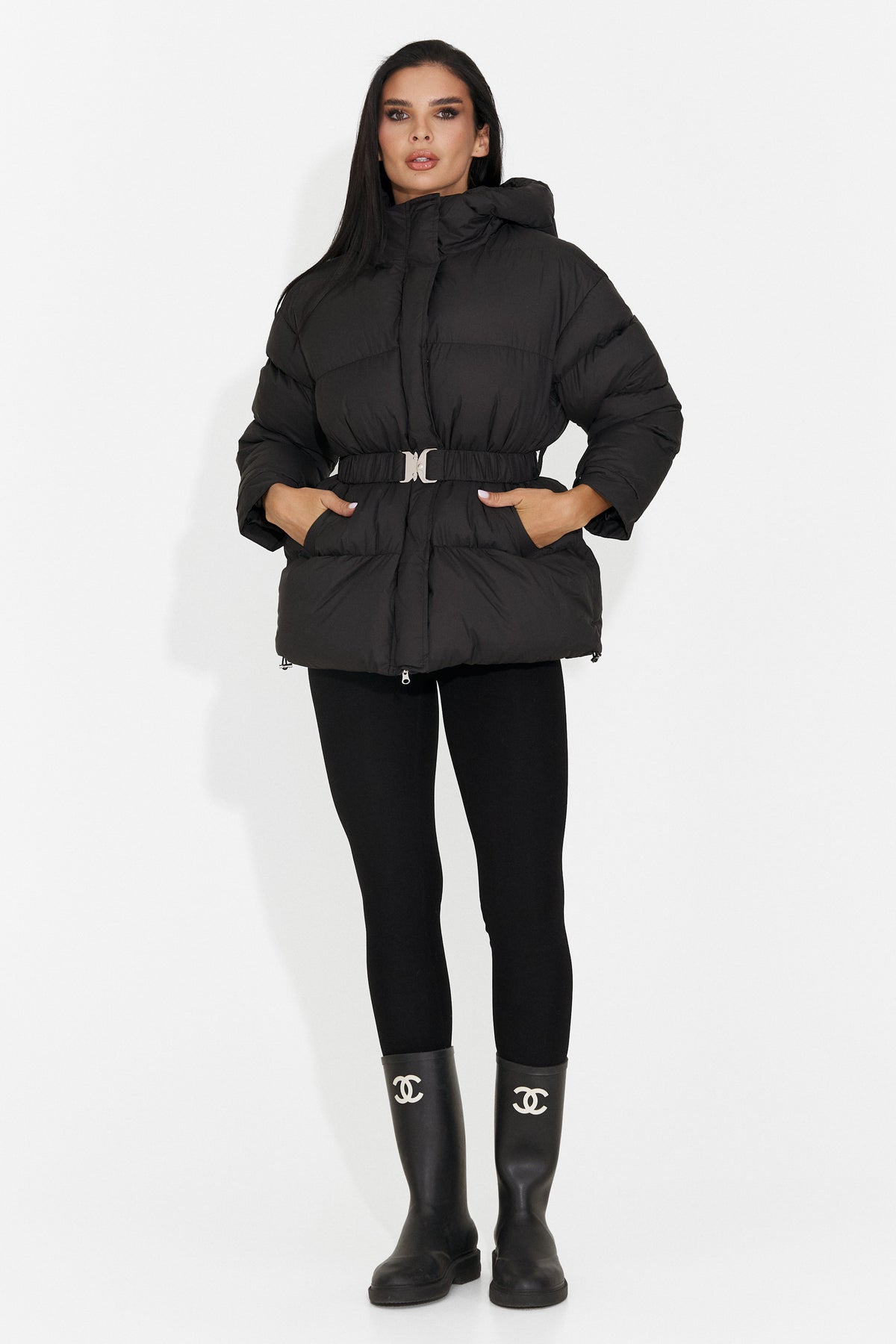 Geaca casual neagra Soloveyeria Bogas