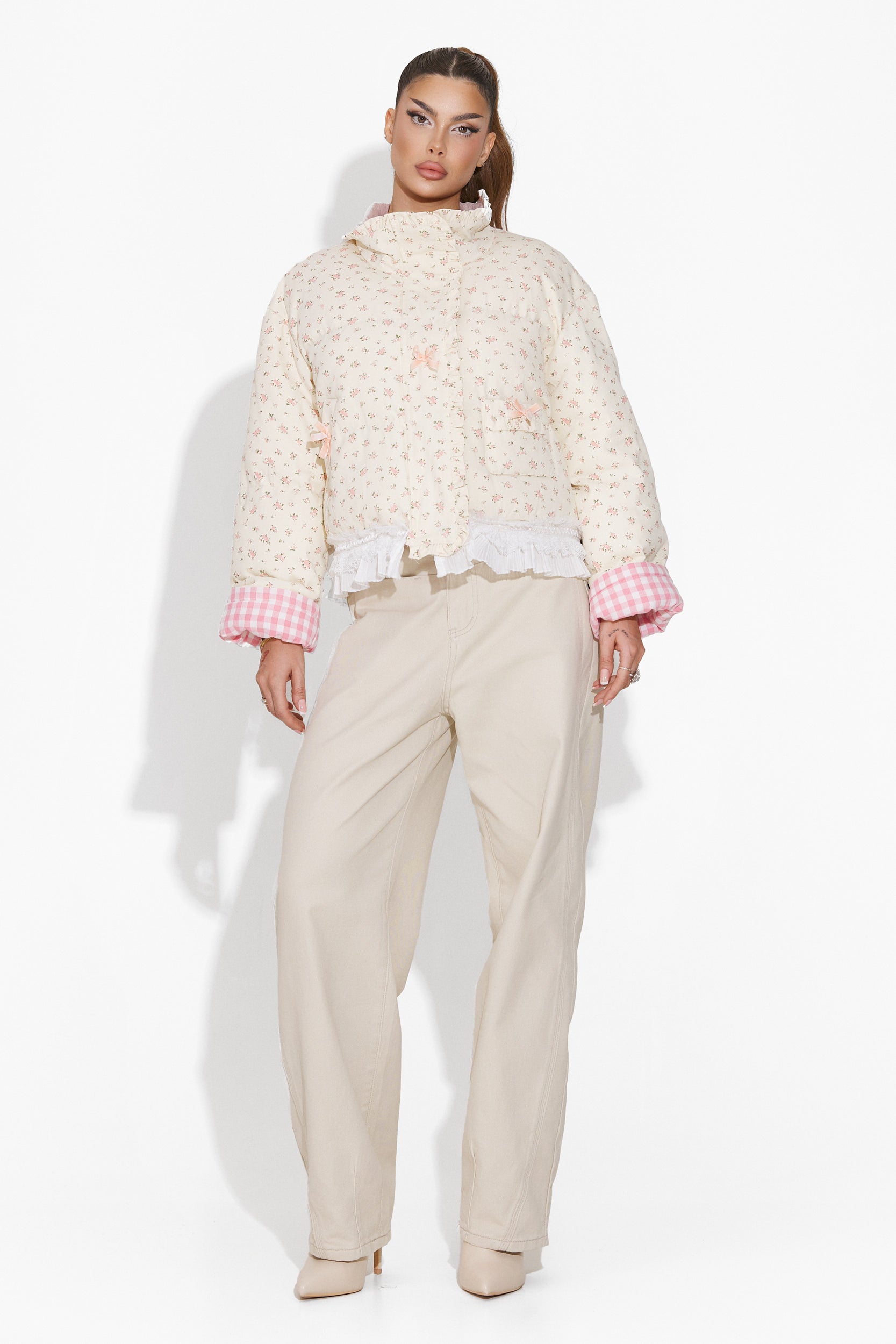 Carlita Bogas Pink Women's Jacket 2 Sides