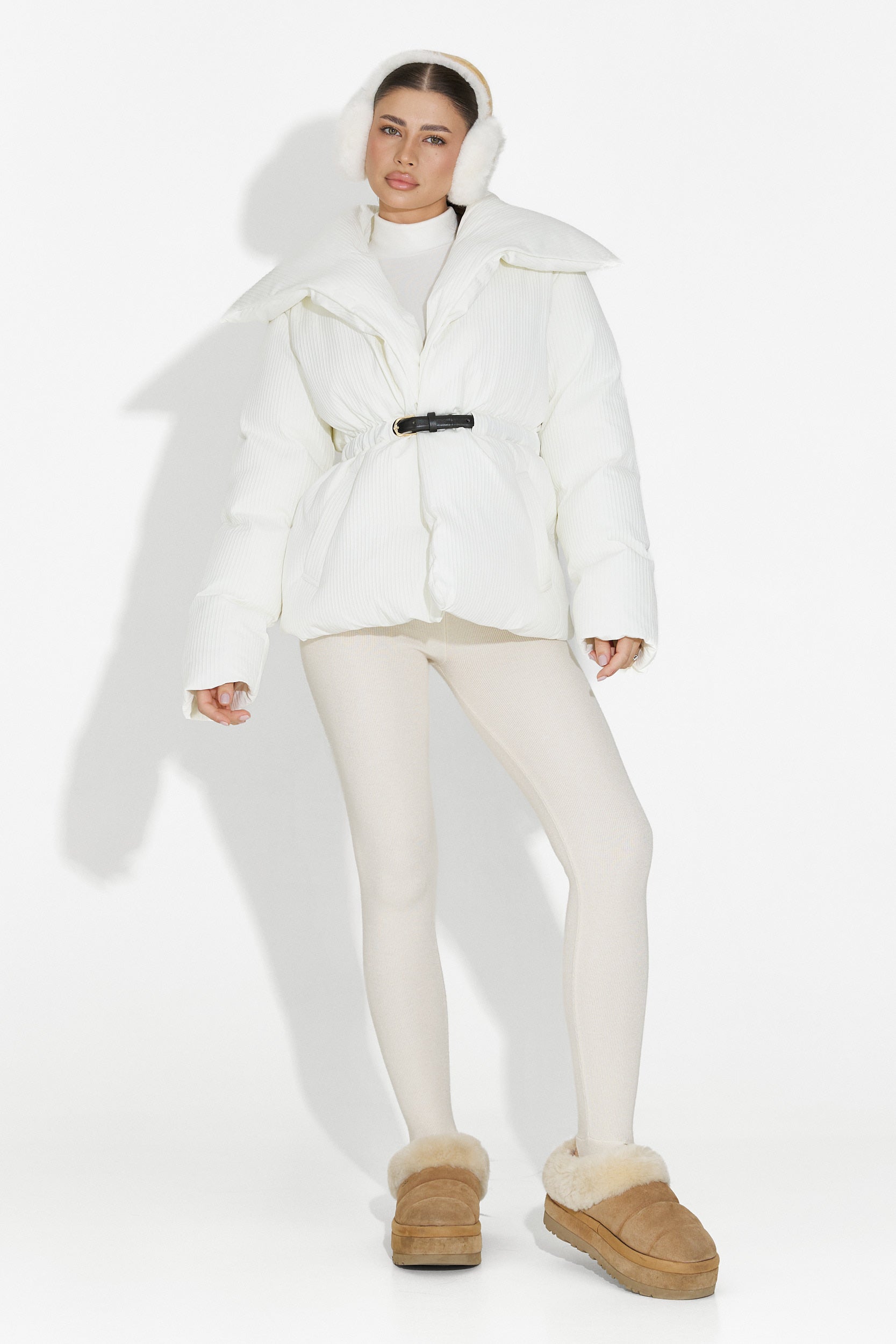 Geaca dama casual alba Eonica Bogas