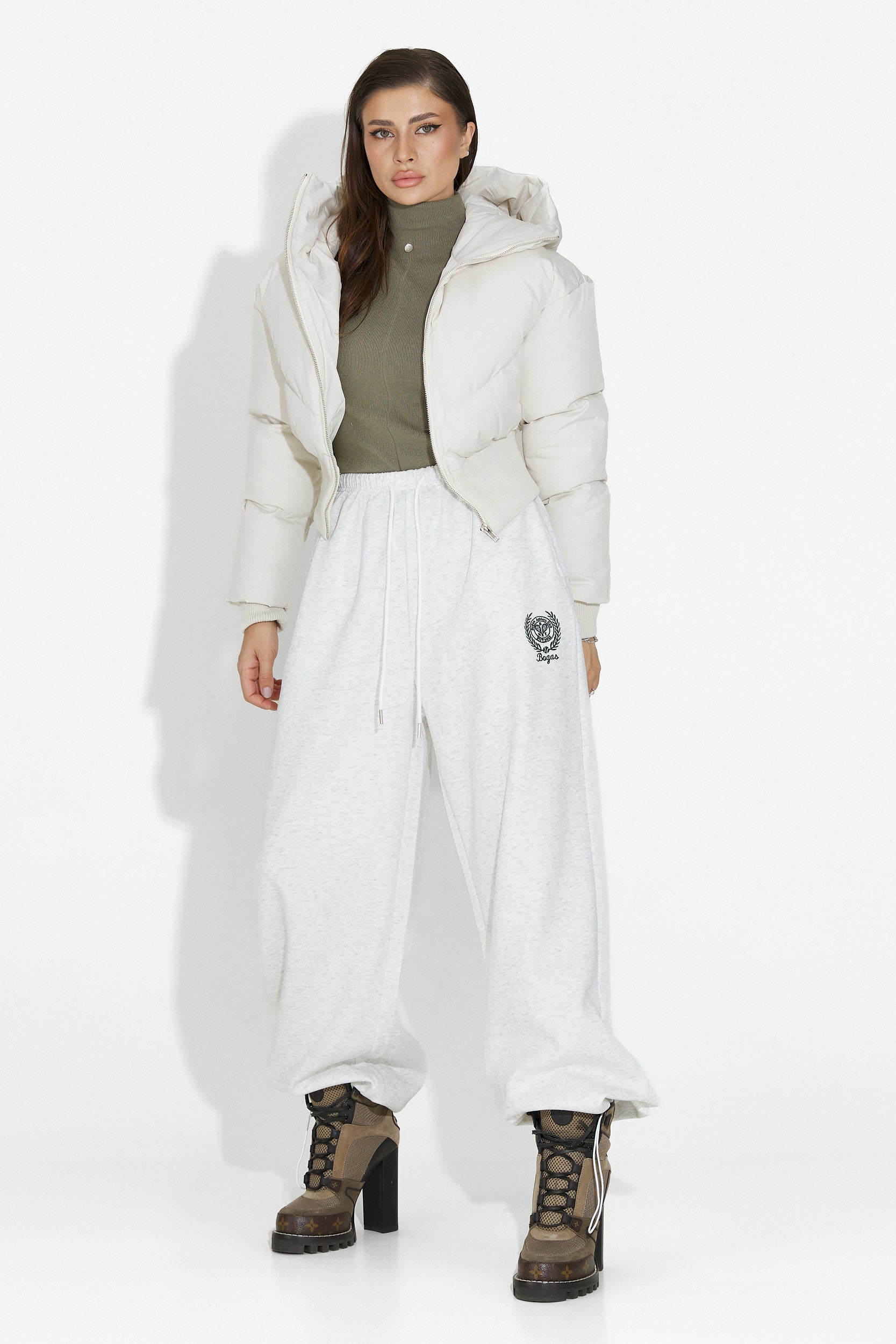 Geaca dama casual bej Lumaya Bogas