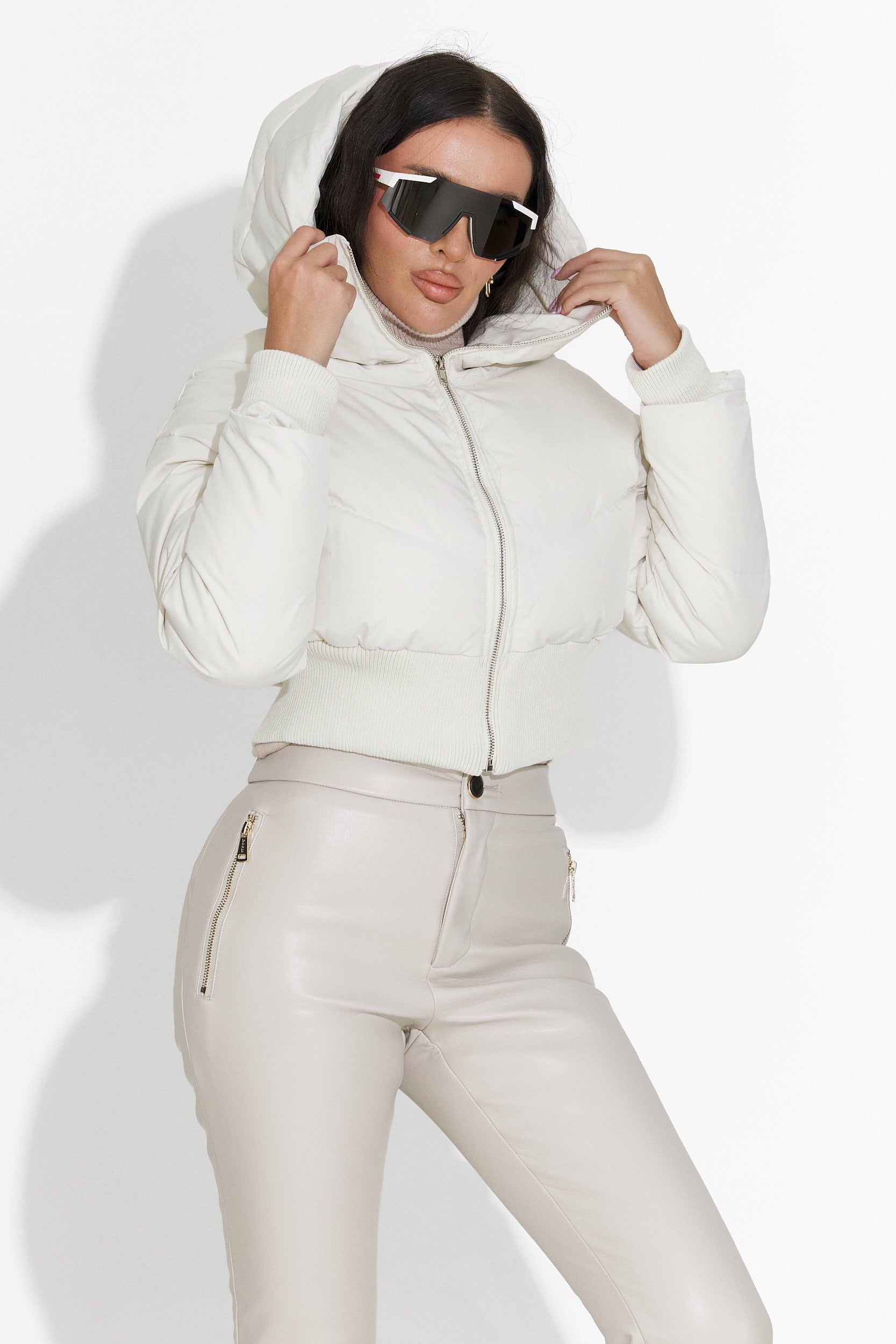 Geaca dama casual bej Lumaya Bogas