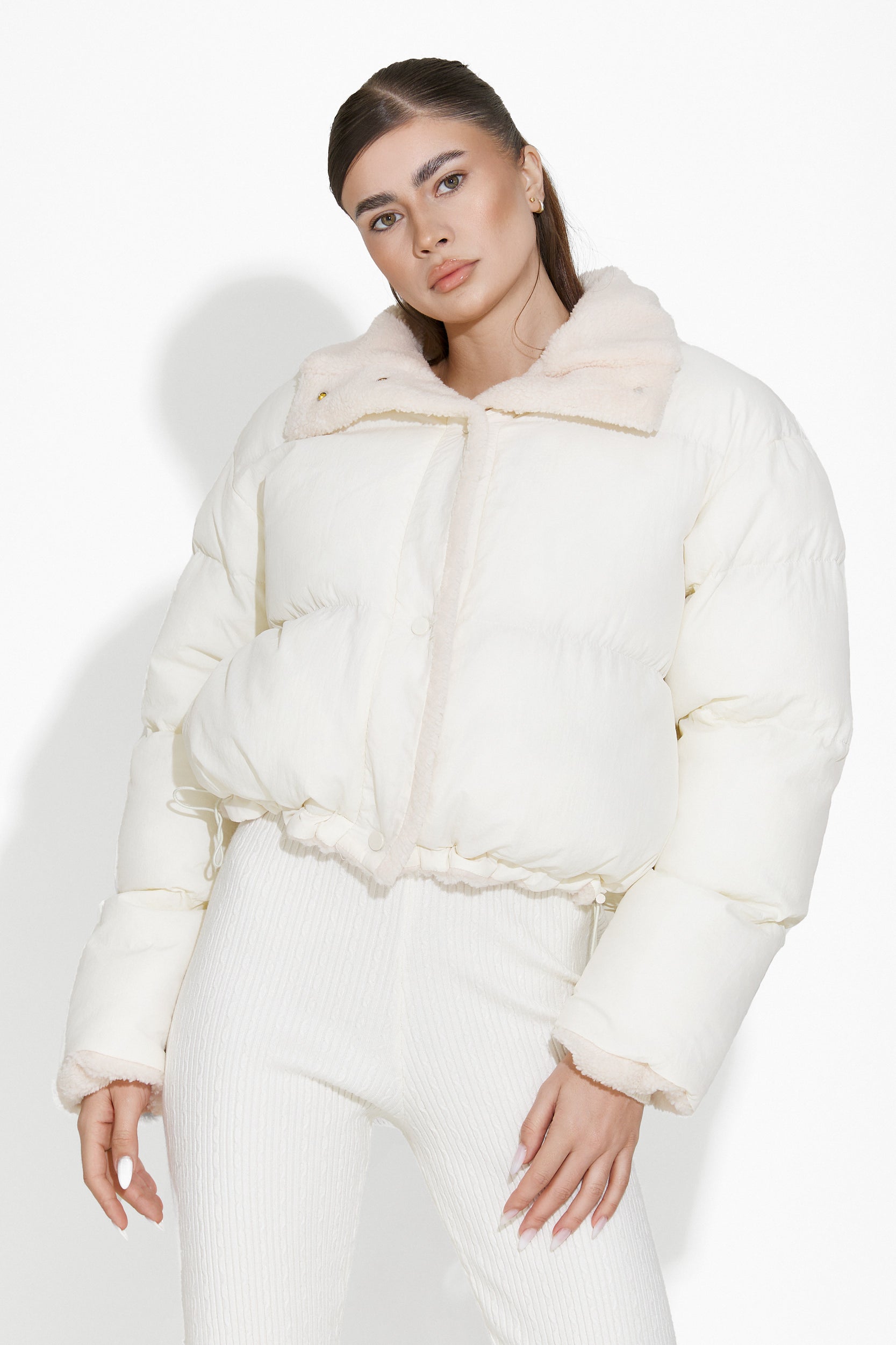 Naela Bogas Casual Beige Women's Jacket