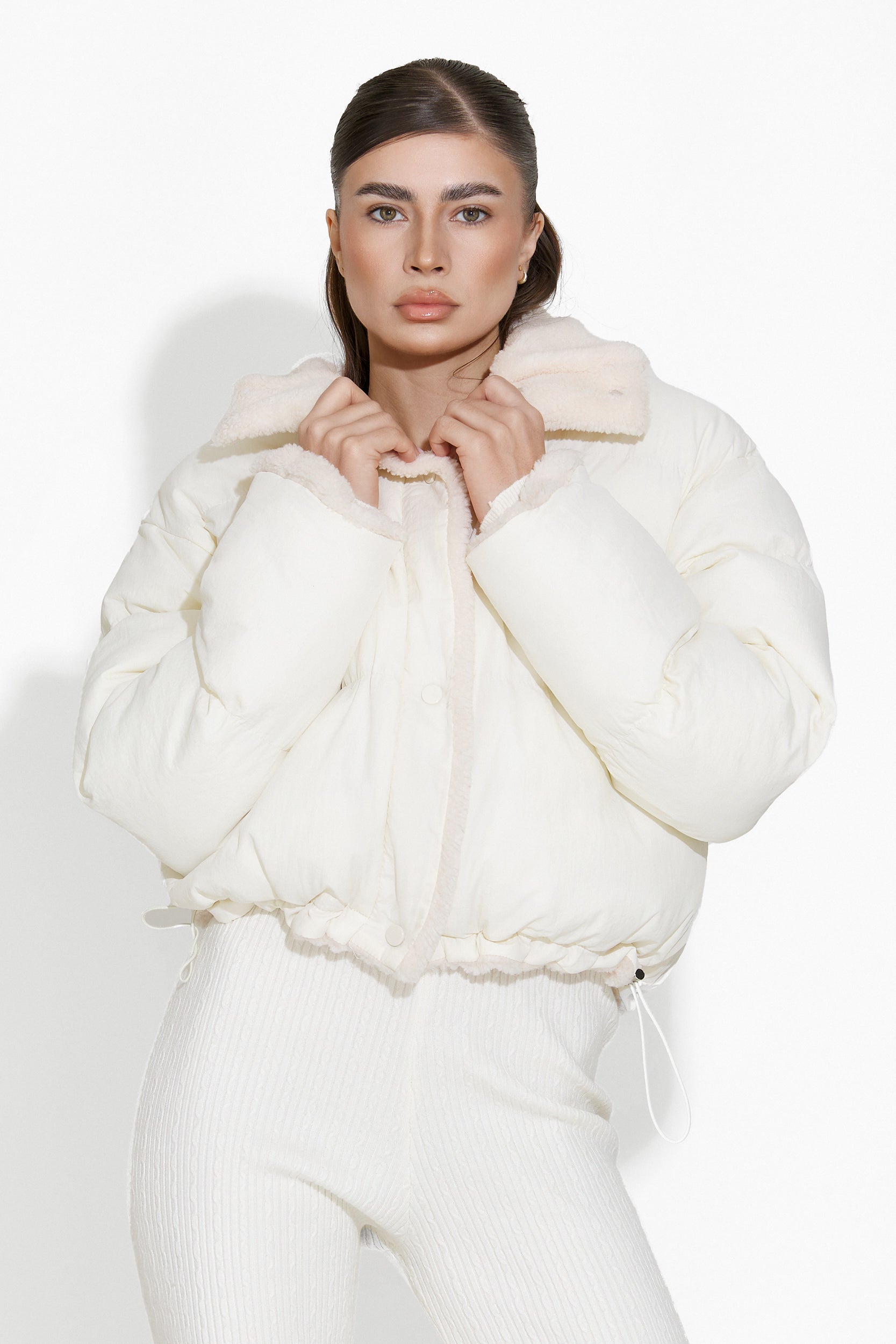 Naela Bogas Casual Beige Women's Jacket