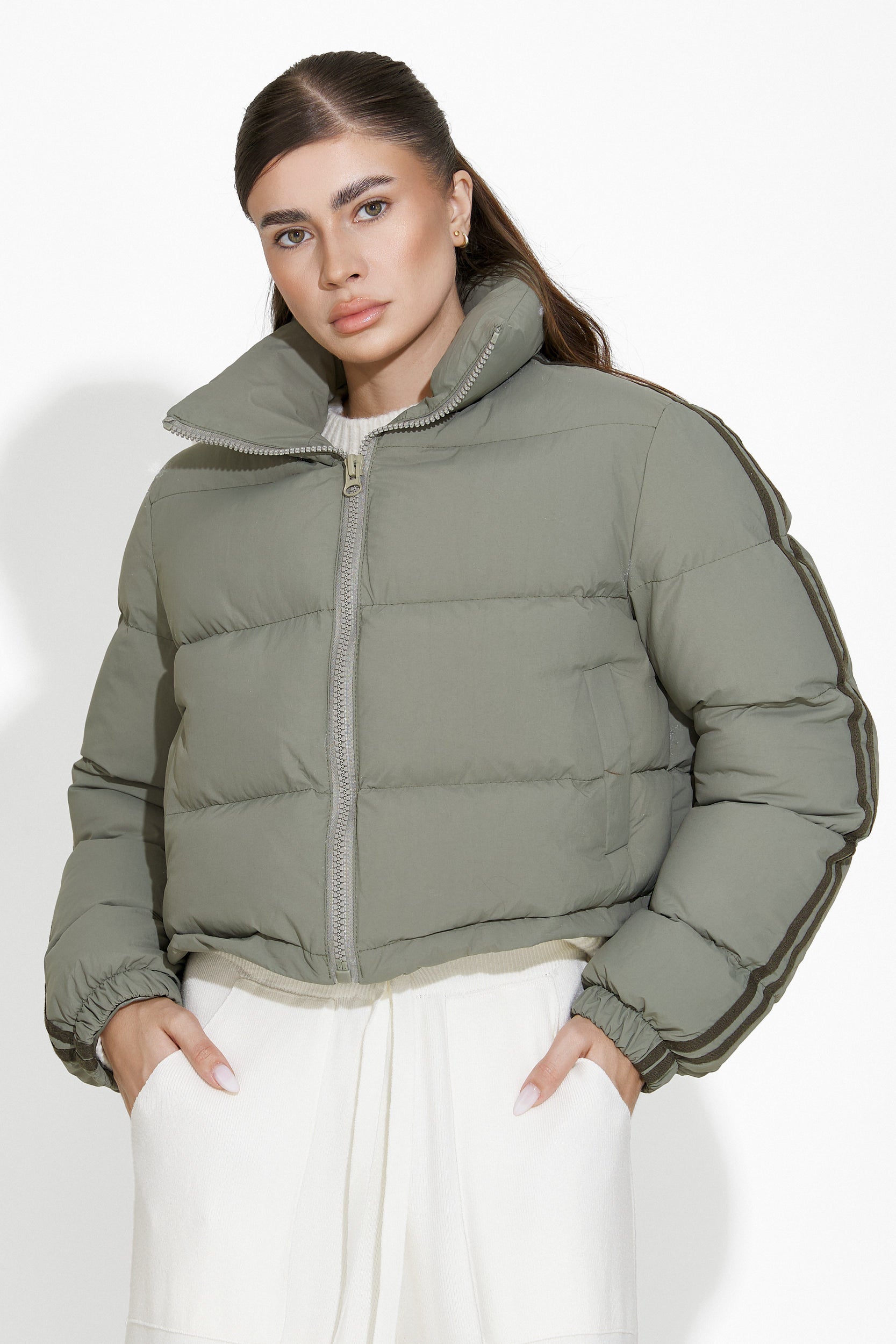 Dalinda Bogas Casual Khaki Women's Jacket