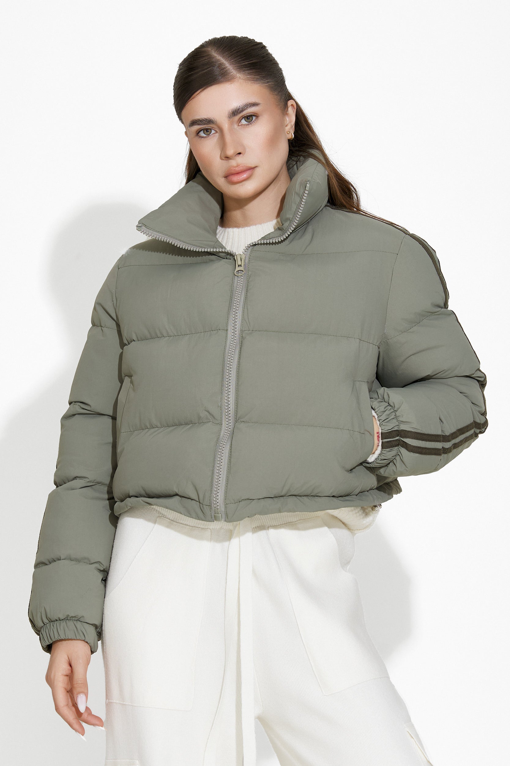 Dalinda Bogas Casual Khaki Women's Jacket