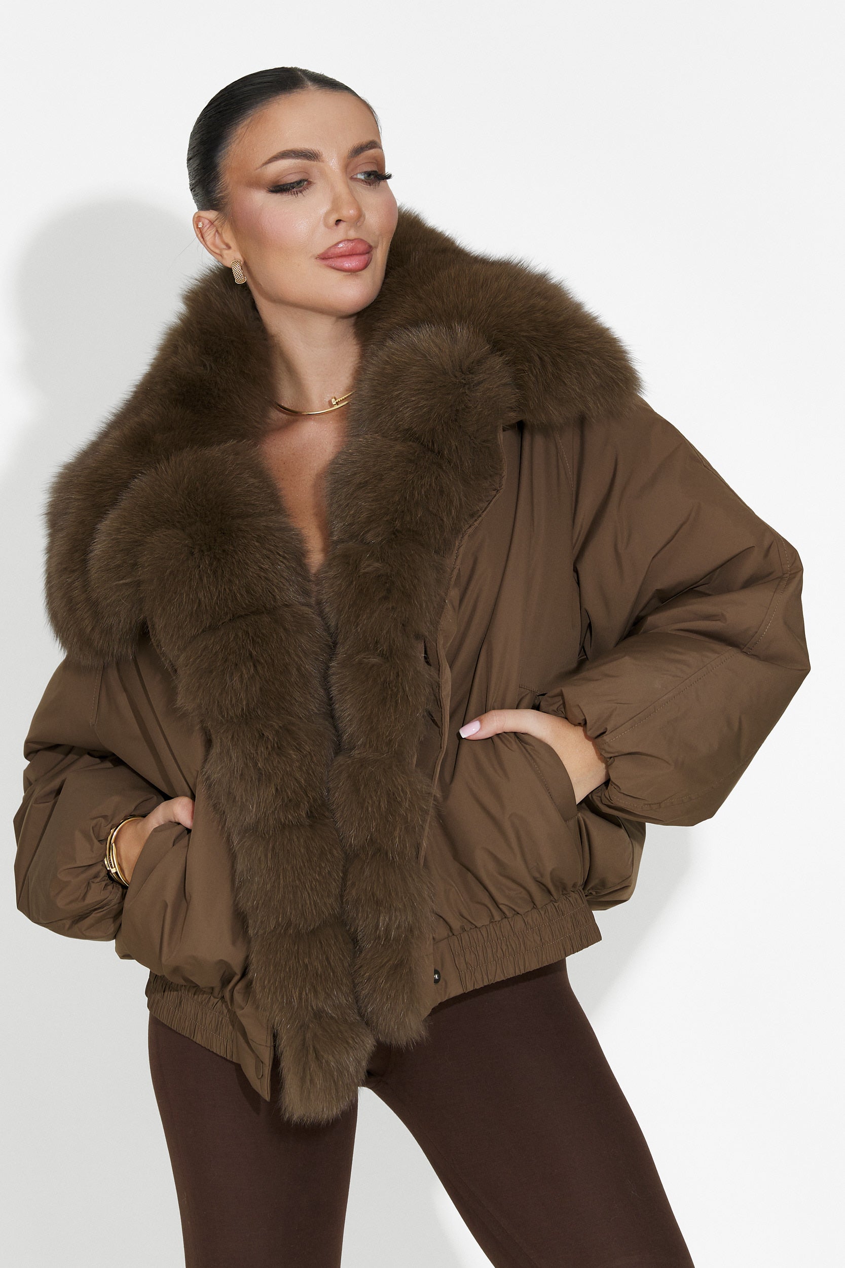 Arvion Bogas Casual Brown Women's Jacket