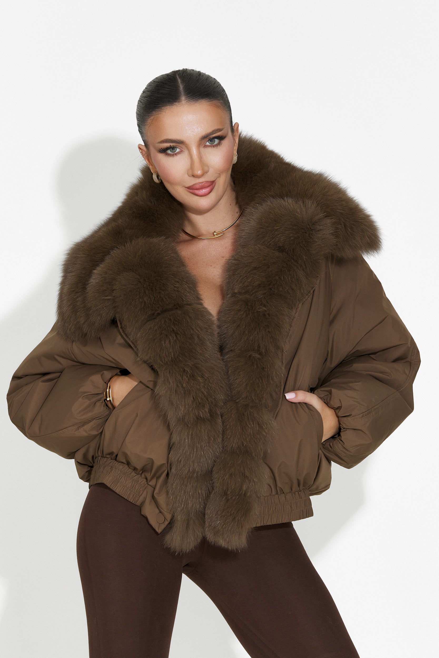 Arvion Bogas Casual Brown Women's Jacket