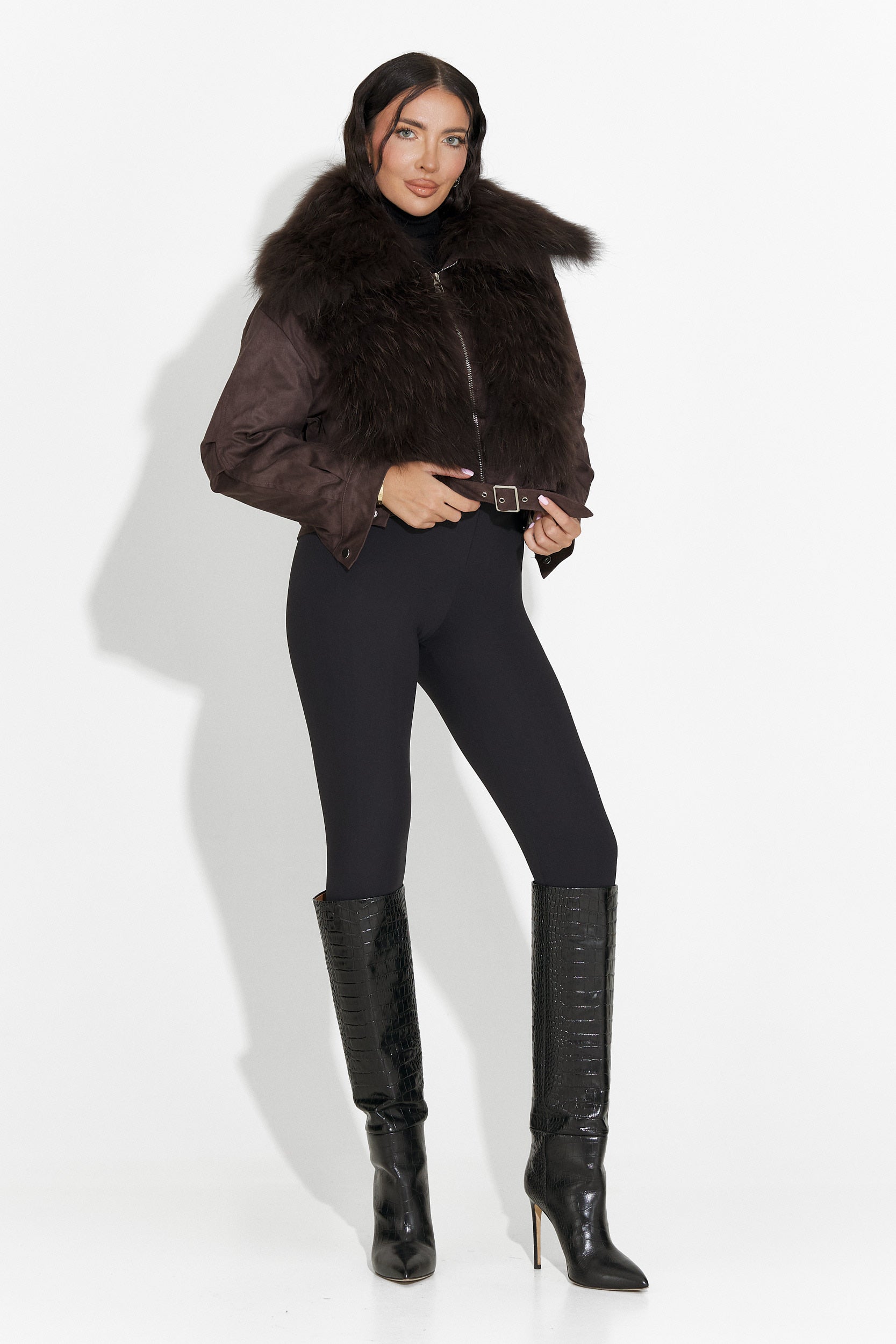 Women's casual brown jacket Dresara Bogas