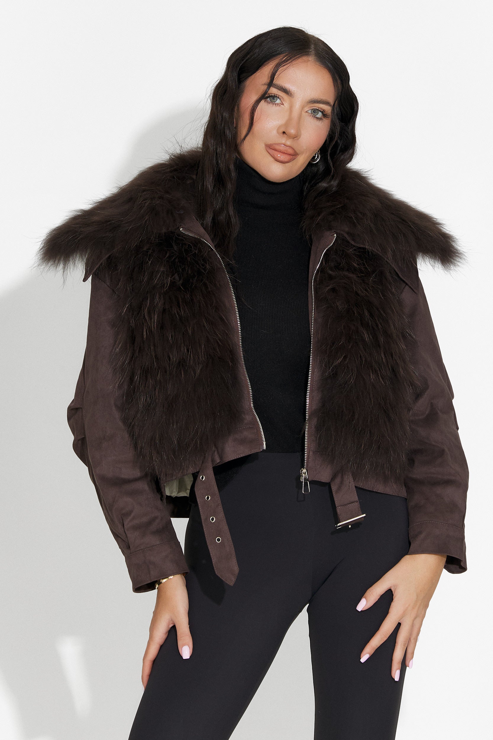 Women's casual brown jacket Dresara Bogas