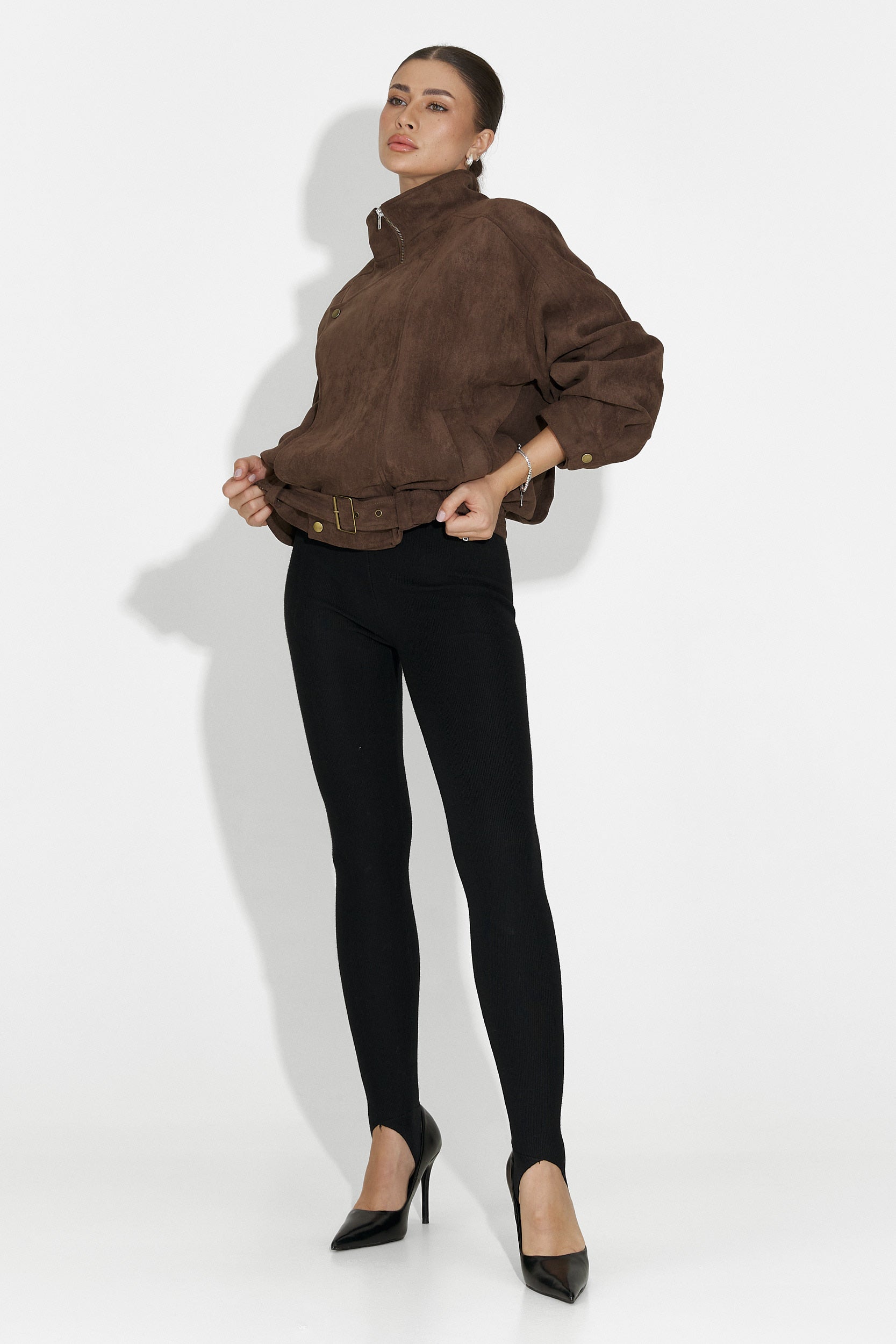 Geaca dama casual maro Ismoria Bogas