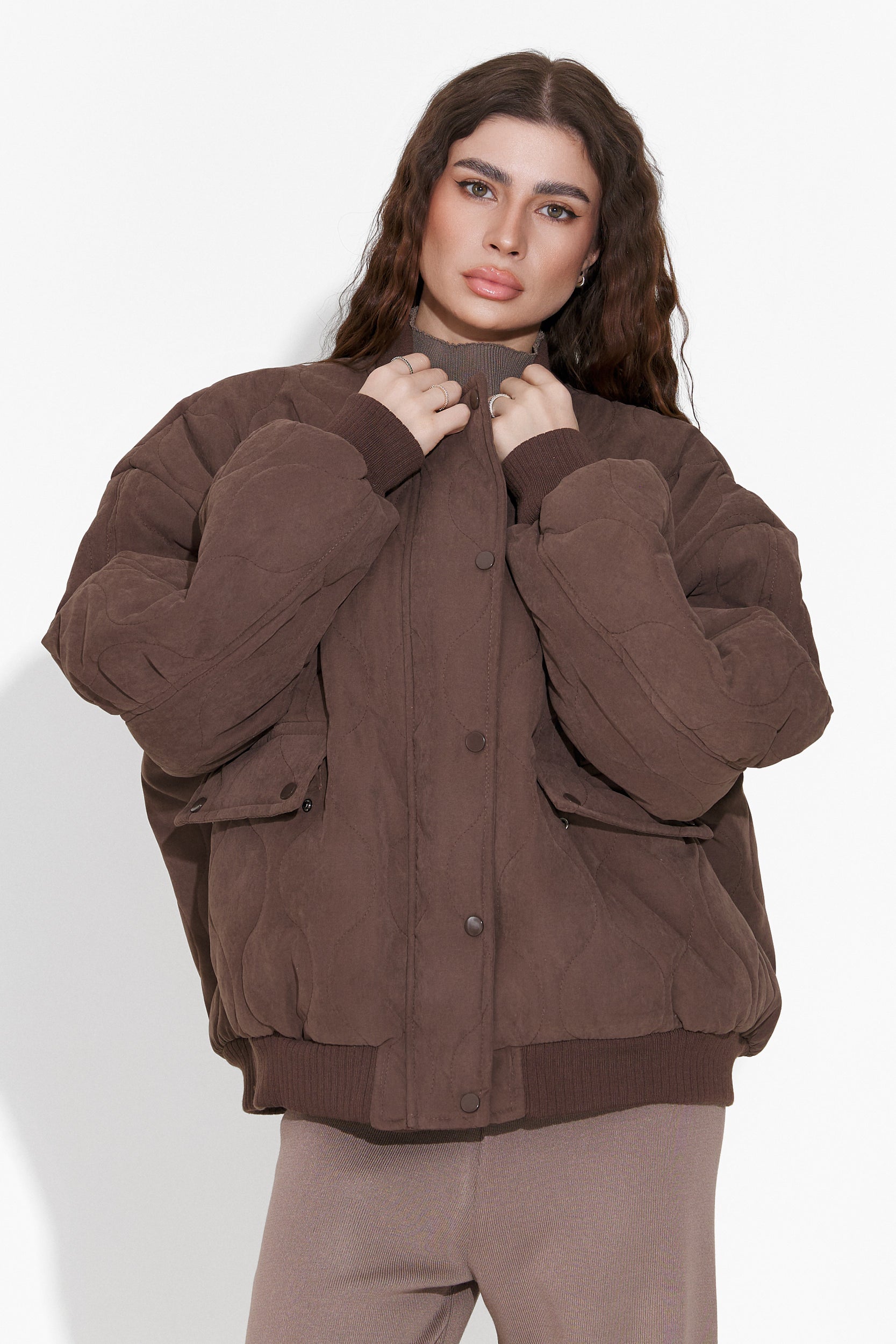 Winfrey Bogas Casual Brown Women's Jacket