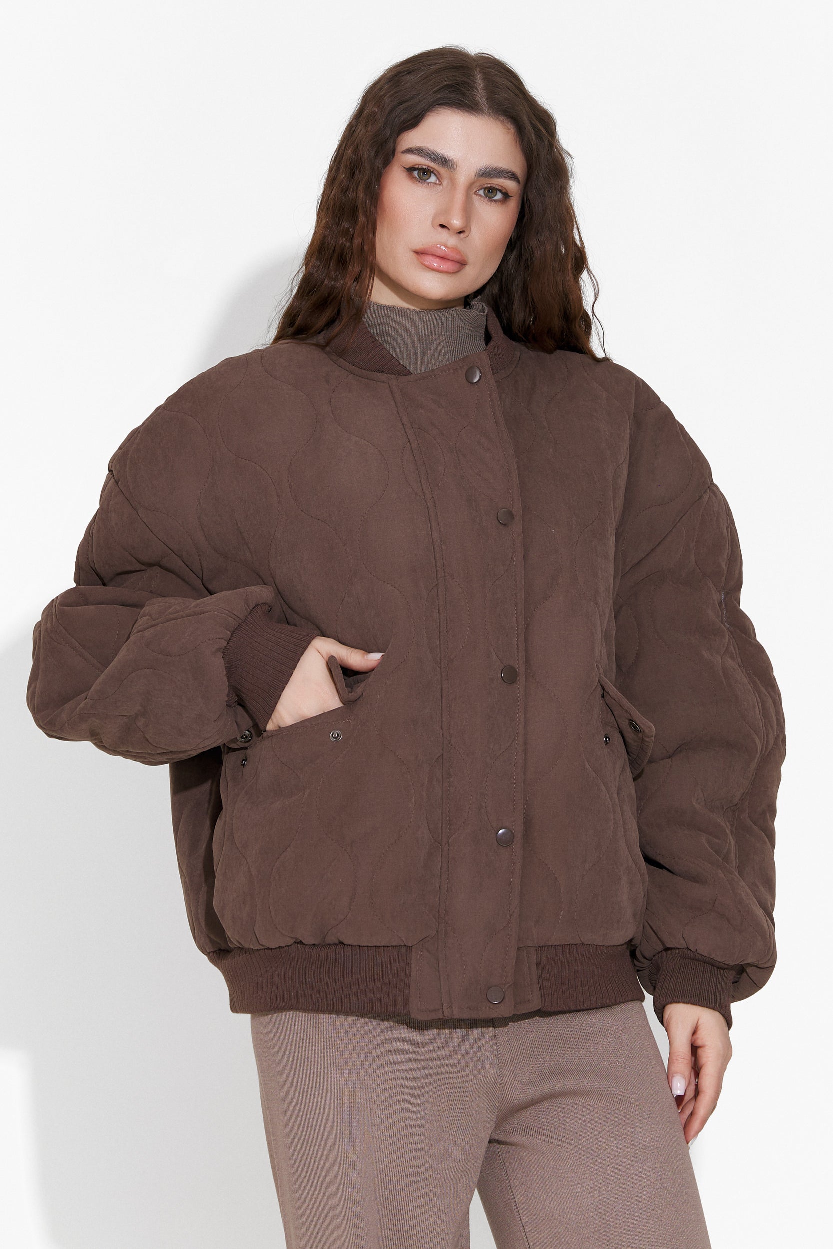 Winfrey Bogas Casual Brown Women's Jacket