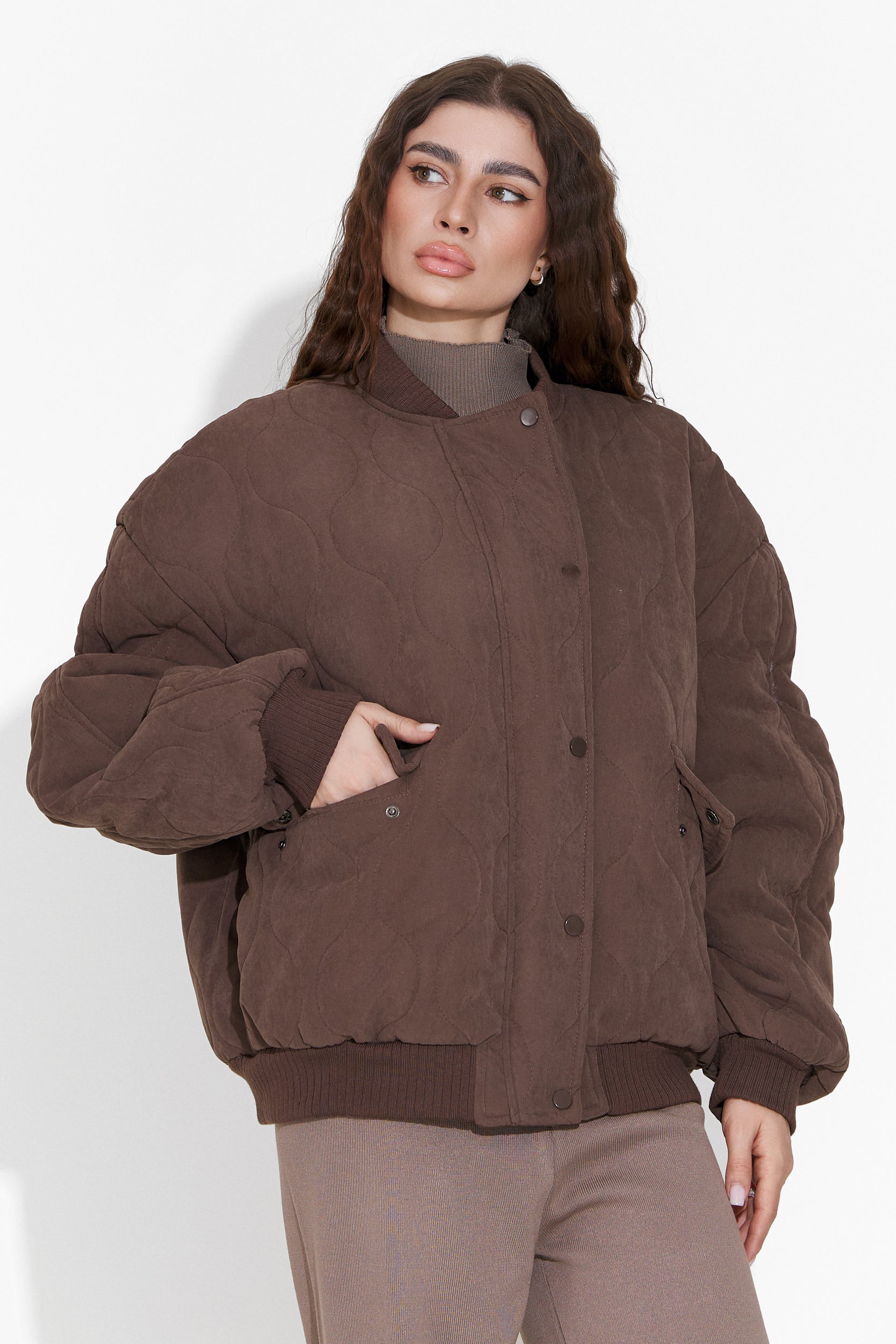 Winfrey Bogas Casual Brown Women's Jacket