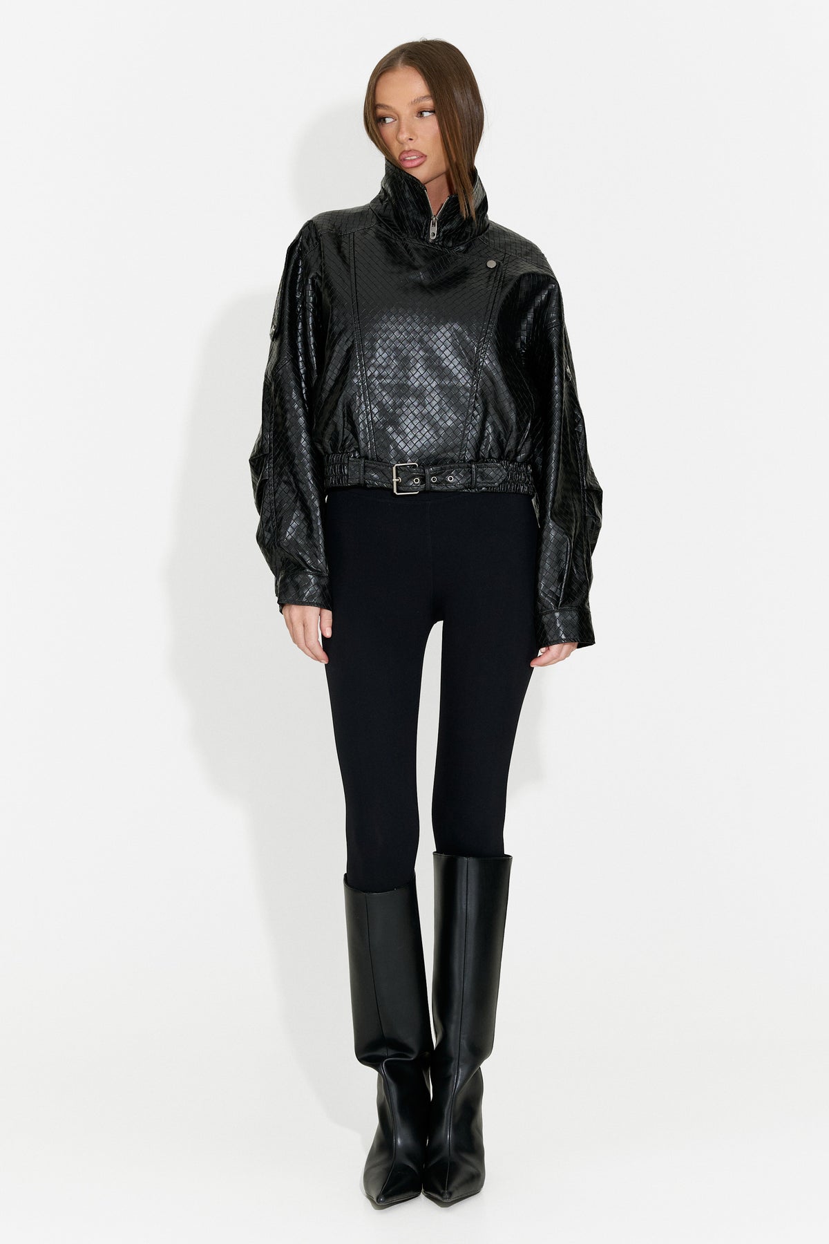 Geaca dama casual neagra Gruroyena Bogas