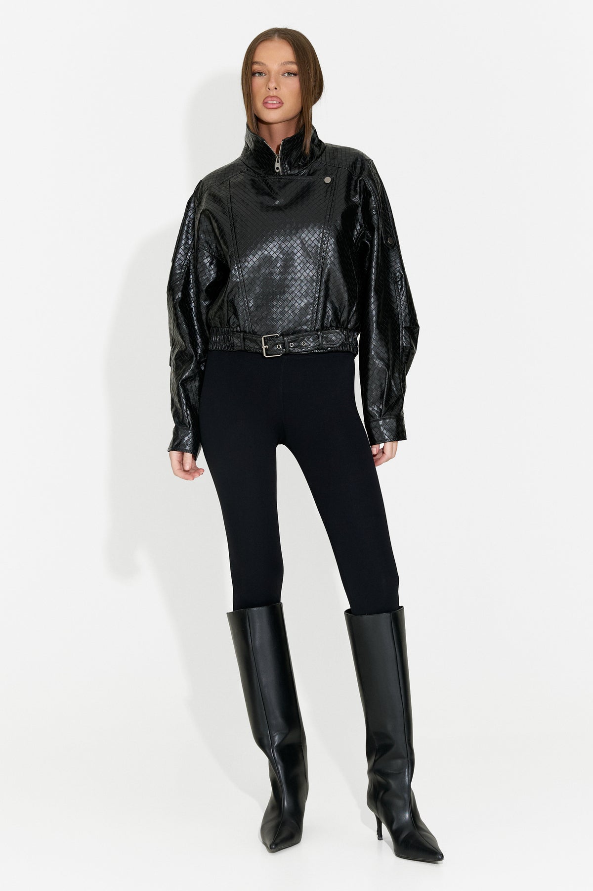 Geaca dama casual neagra Gruroyena Bogas