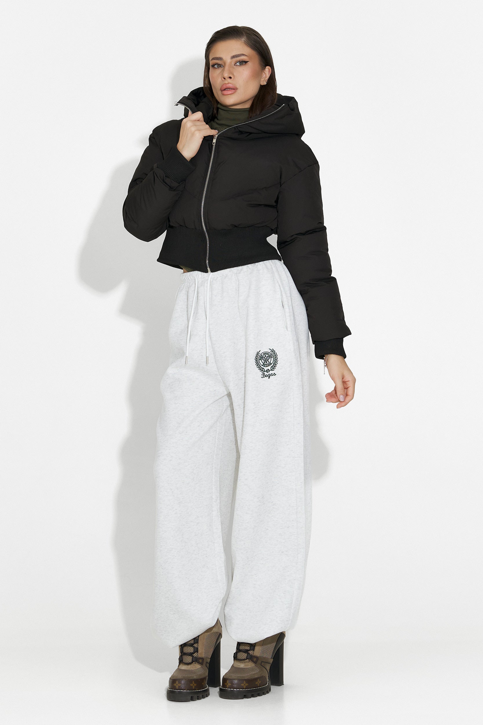 Geaca dama casual neagra Lumaya Bogas