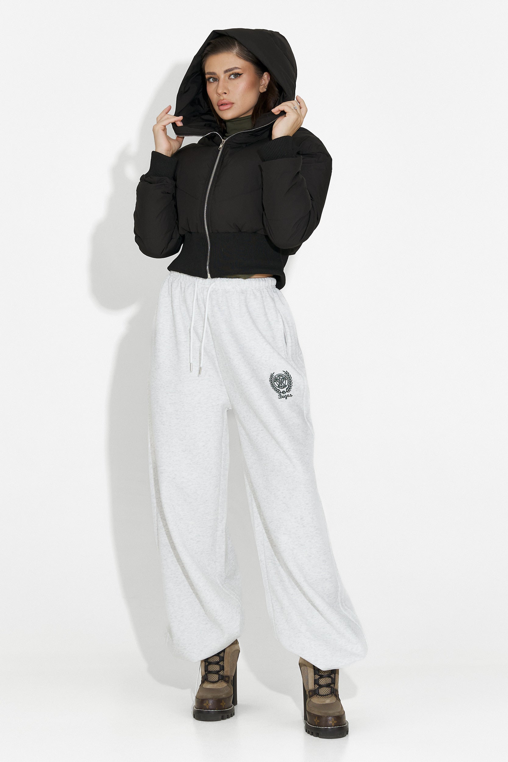 Geaca dama casual neagra Lumaya Bogas