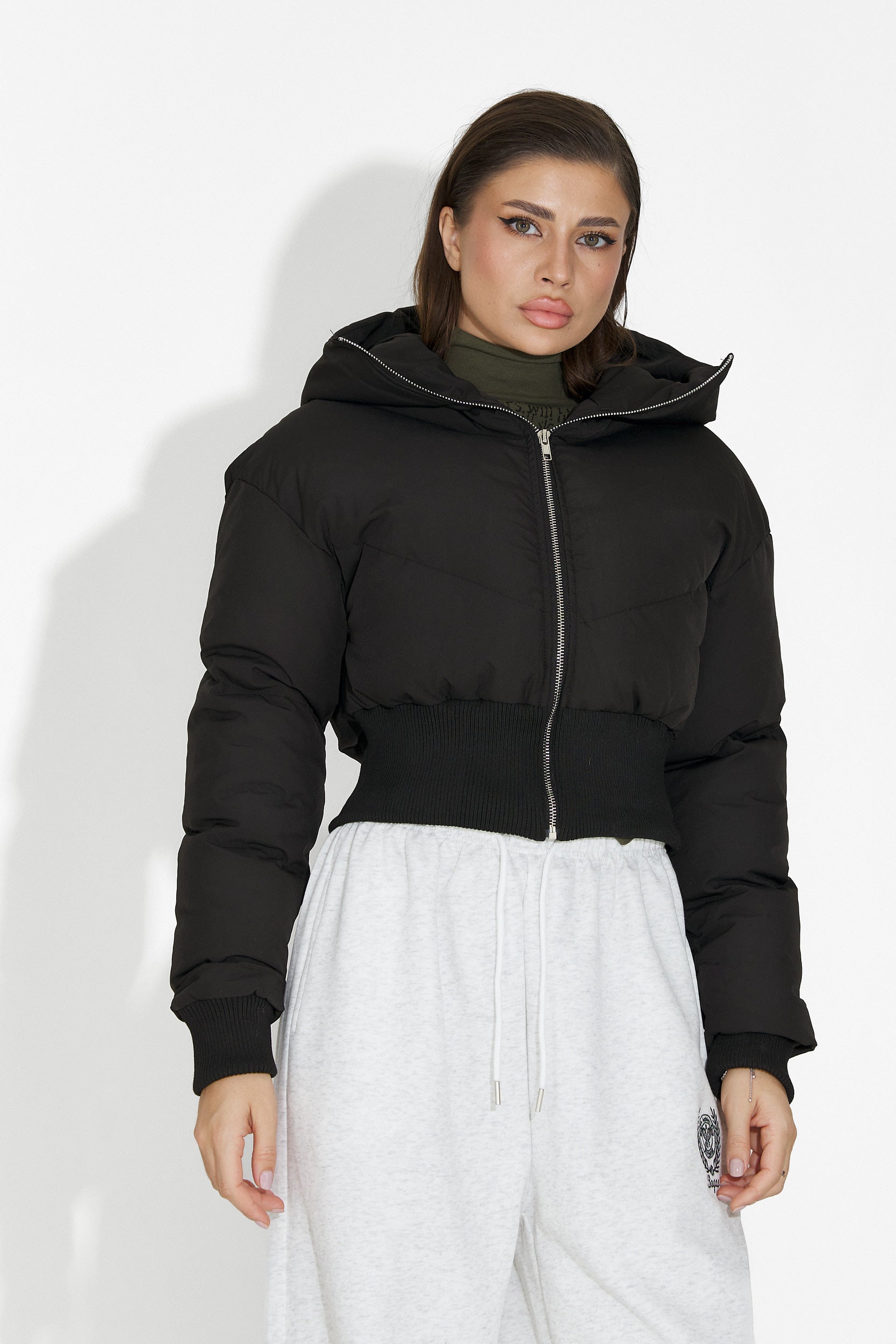 Geaca dama casual neagra Lumaya Bogas