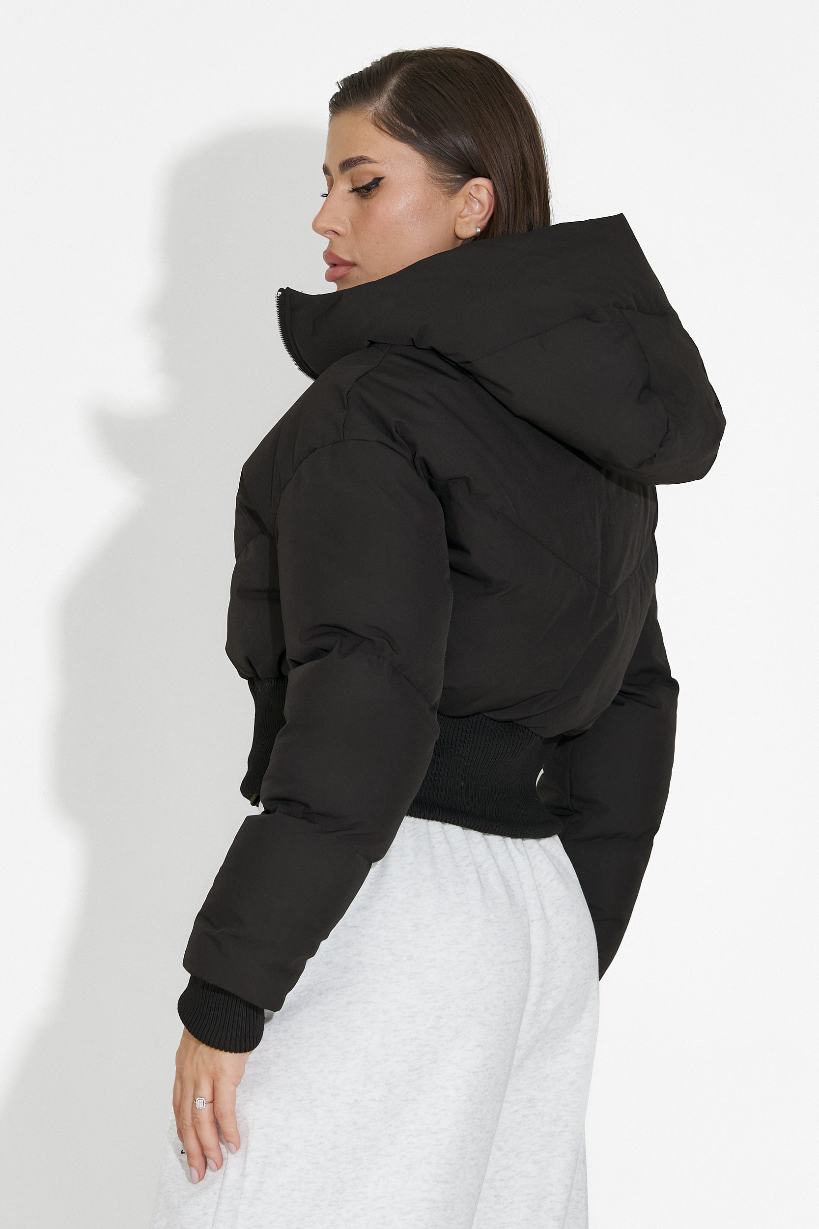 Geaca dama casual neagra Lumaya Bogas