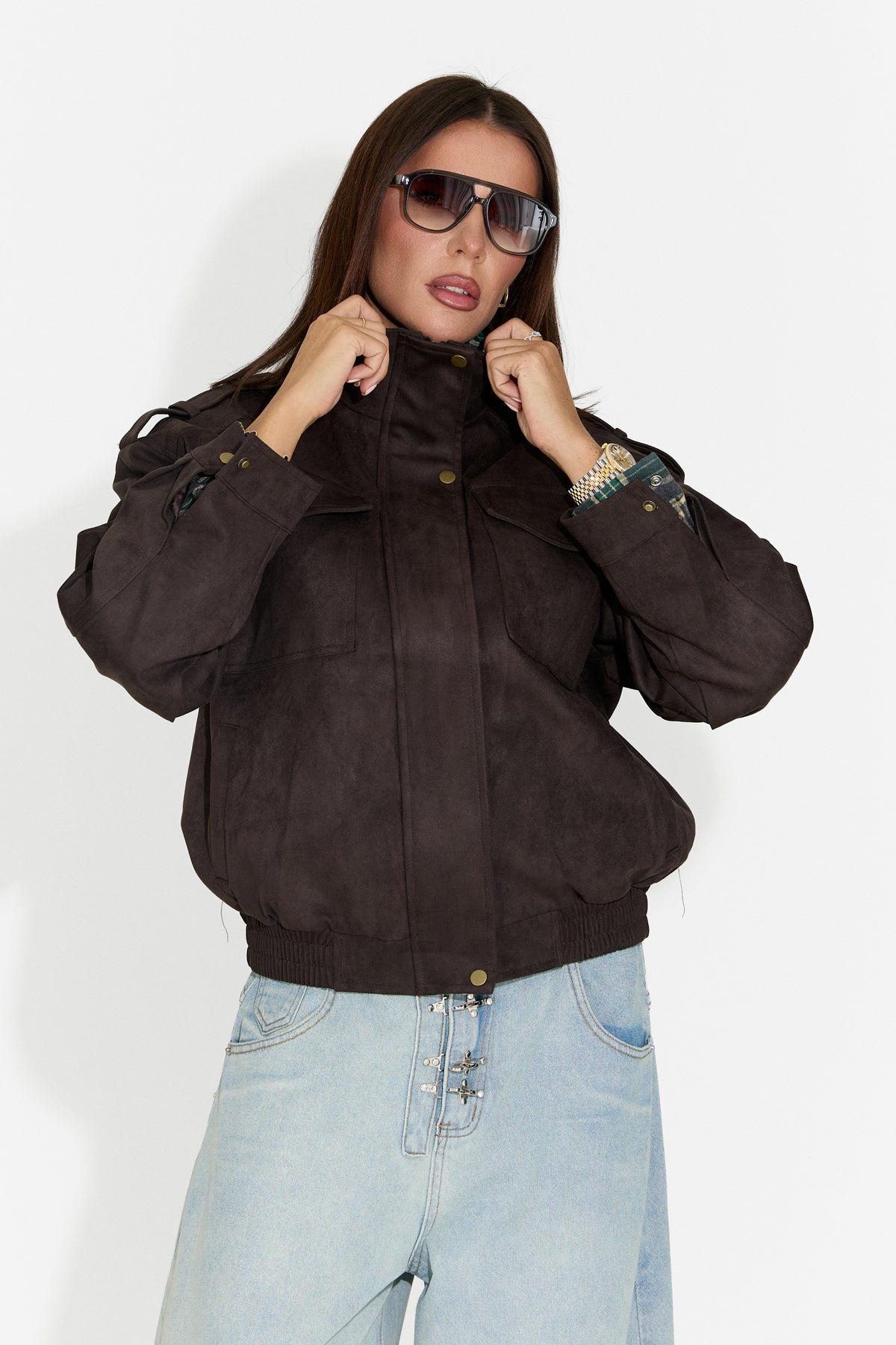 Geaca dama casual neagra Renoya Bogas