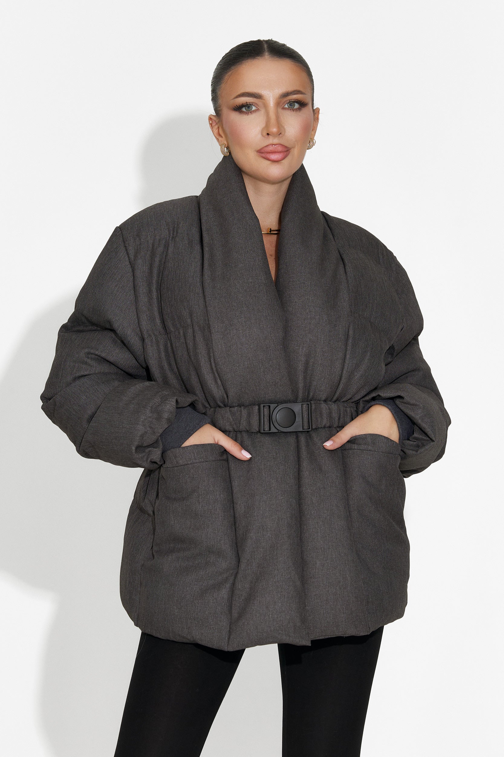 Geaca dama gri Kathea Bogas