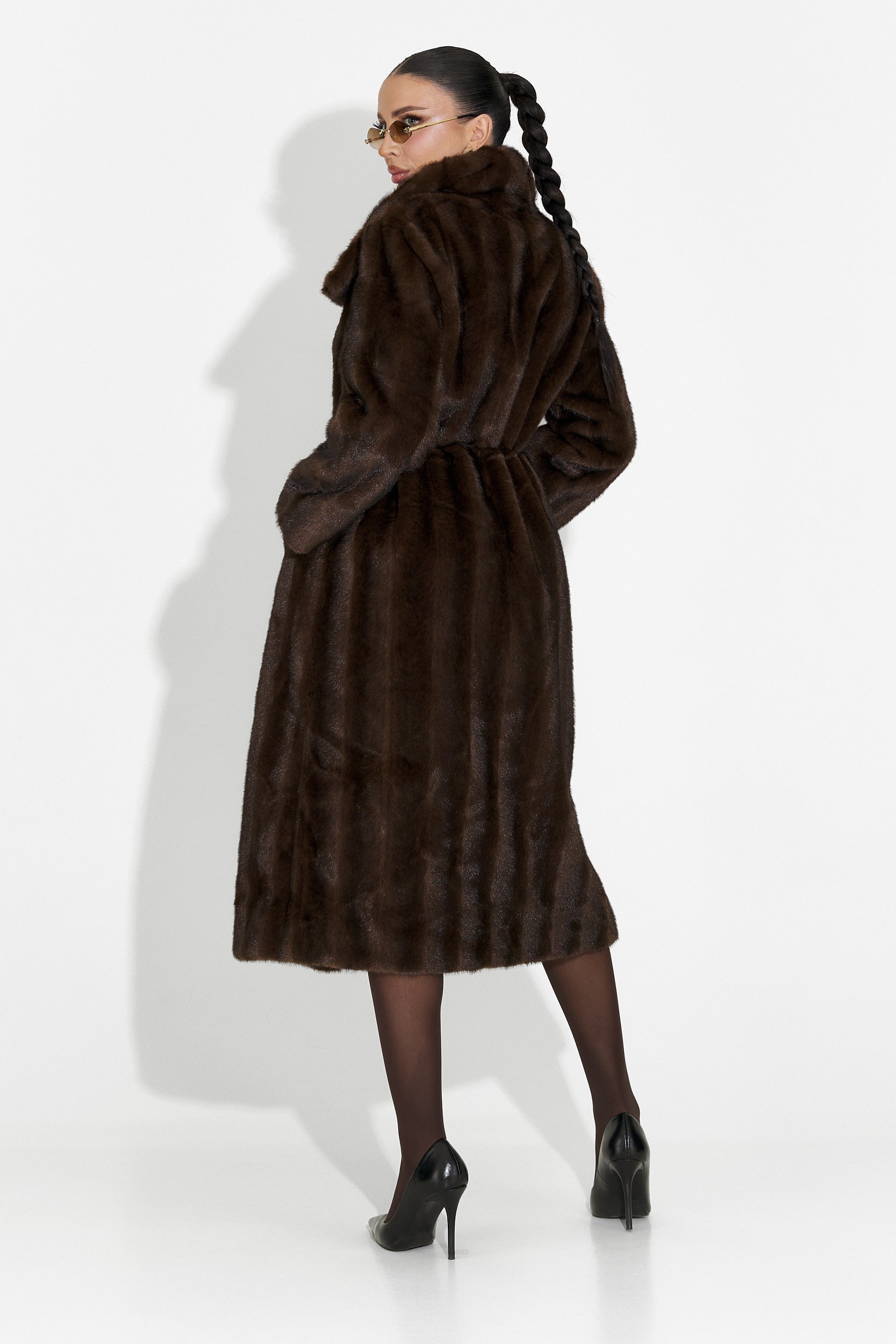 Crisia Bogas Brown Fur Coat