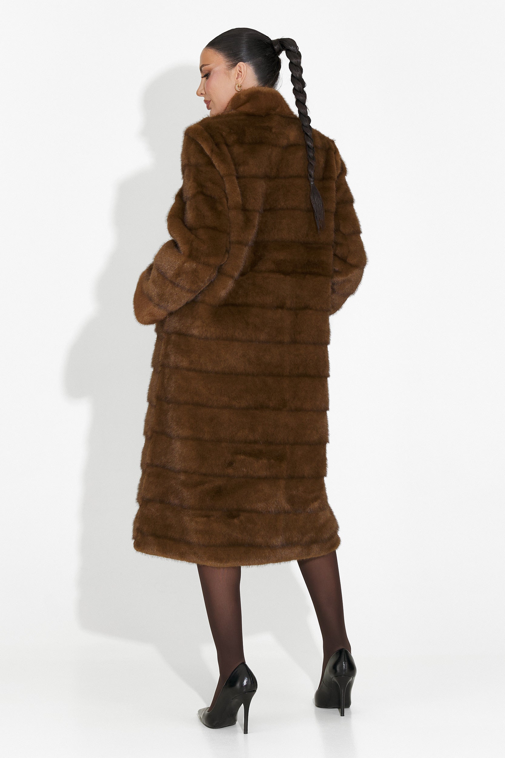 Elisea Bogas Brown Fur Coat