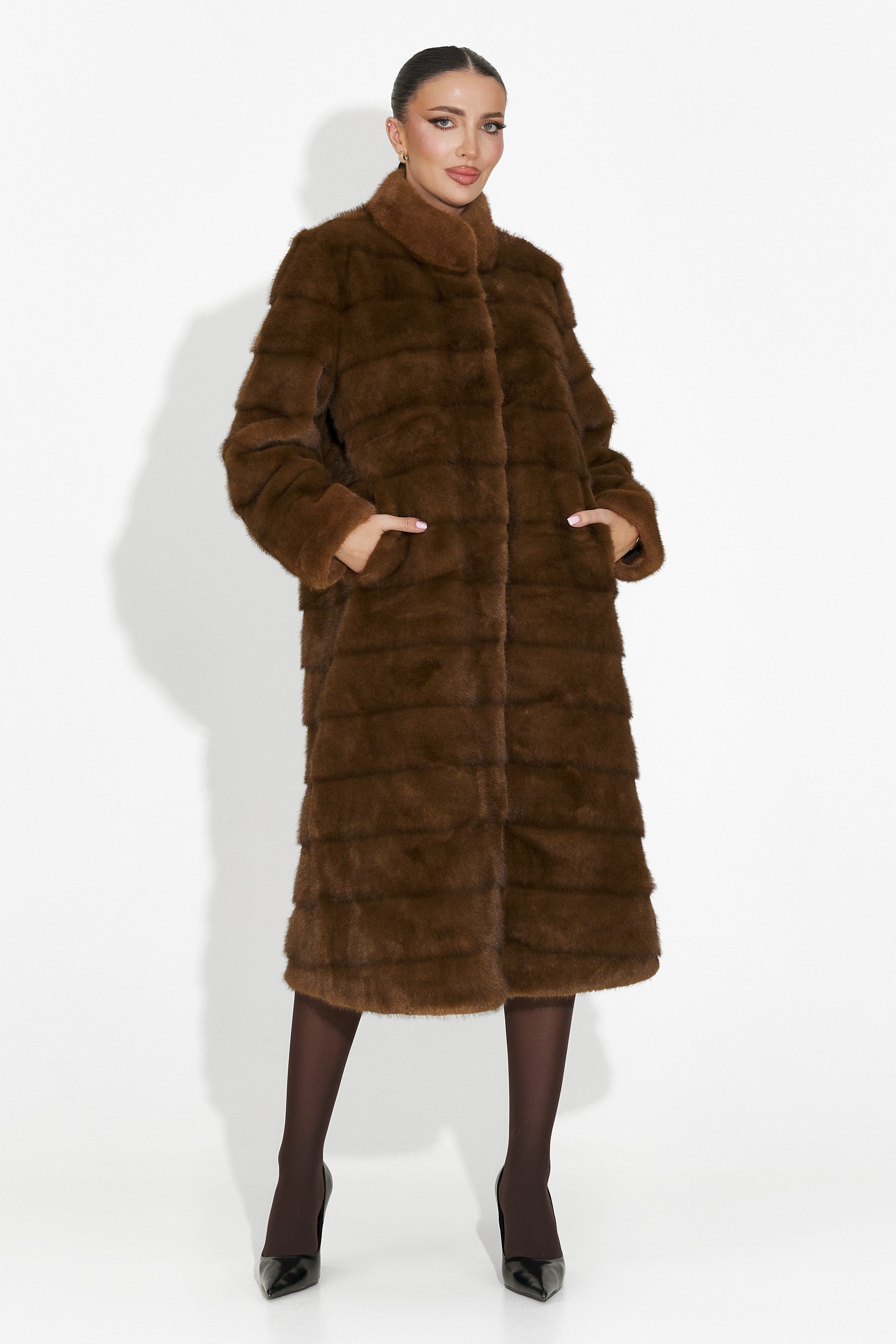 Elisea Bogas Brown Fur Coat