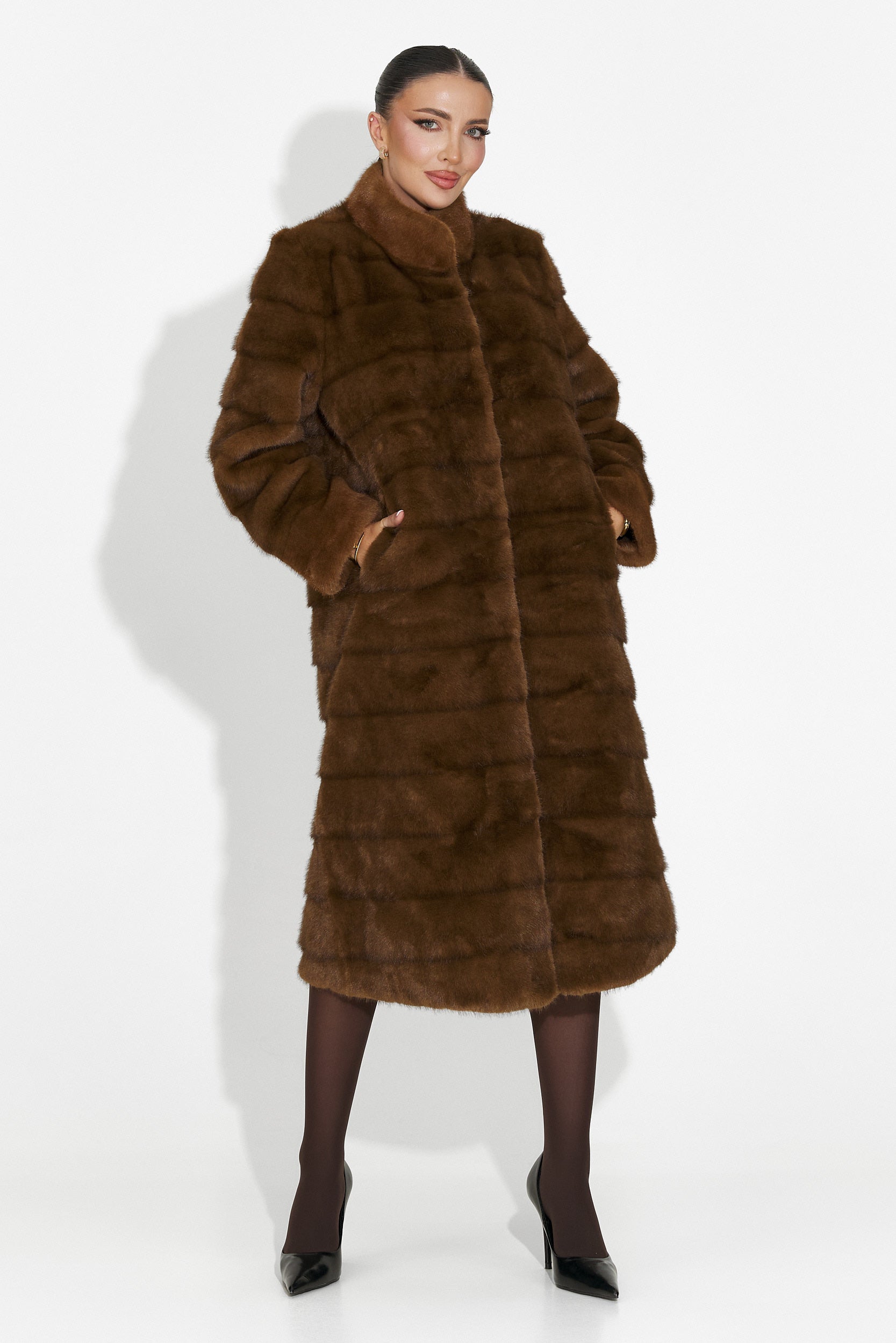 Elisea Bogas Brown Fur Coat