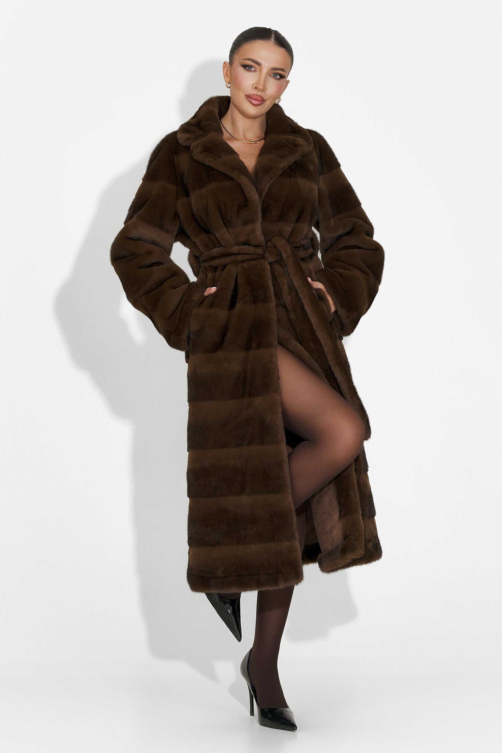 Fenoria Bogas Brown Fur Coat