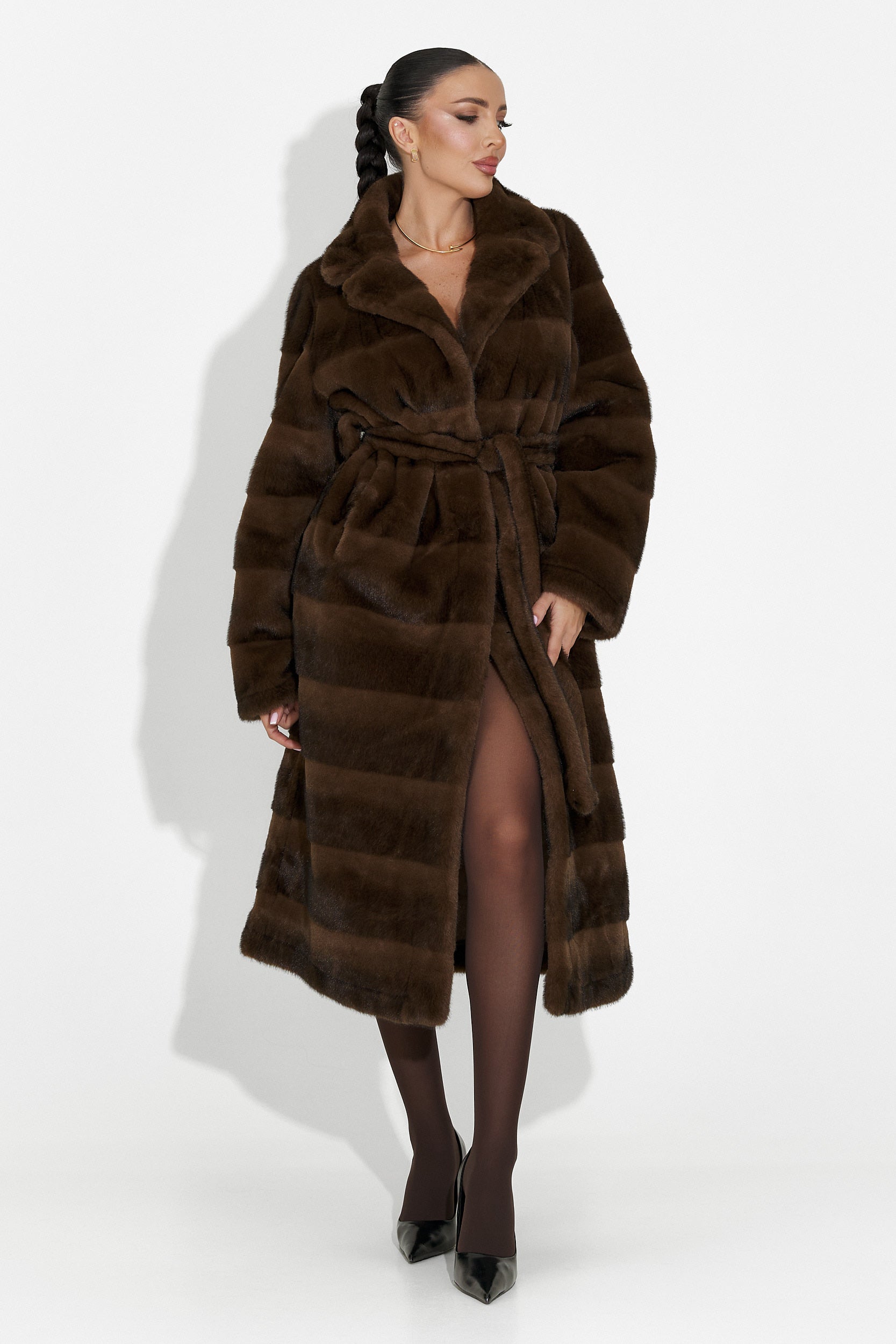 Fenoria Bogas Brown Fur Coat