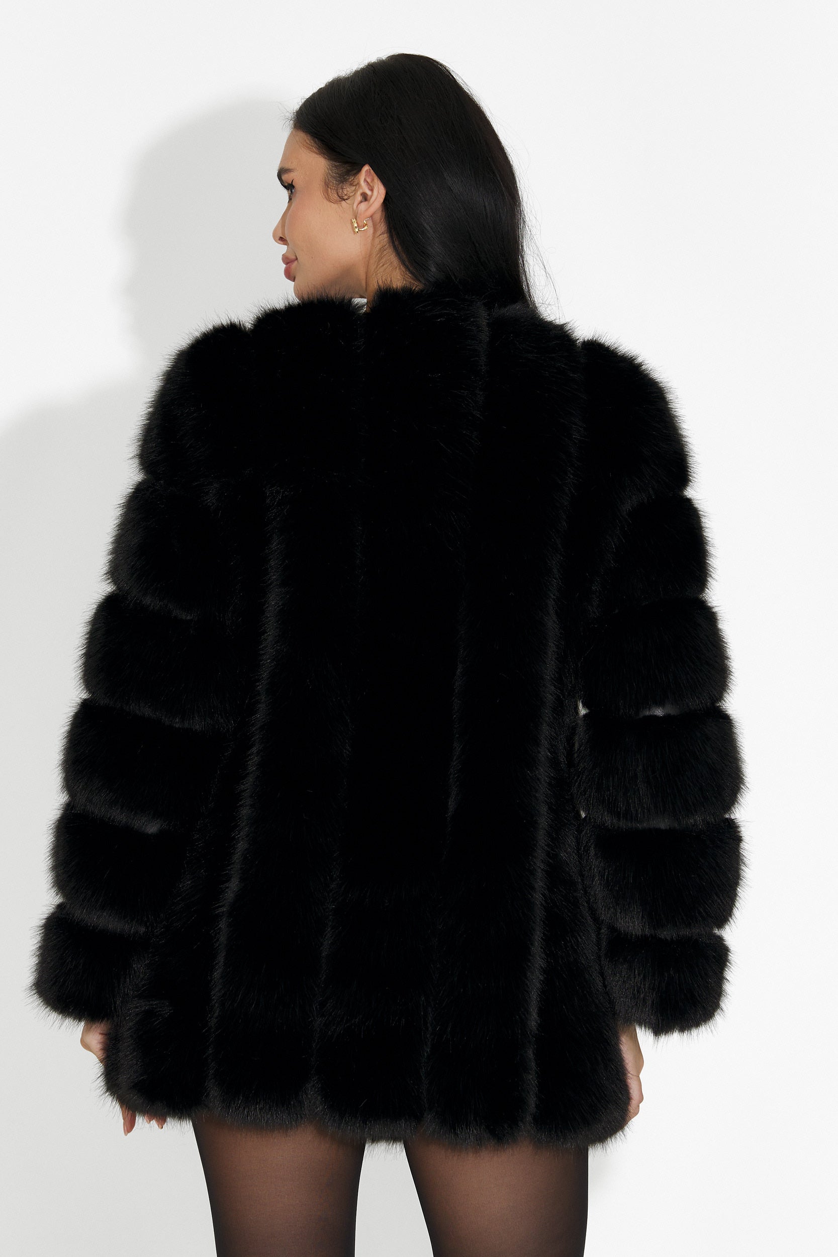 Jameia Bogas' Black Fur Coat