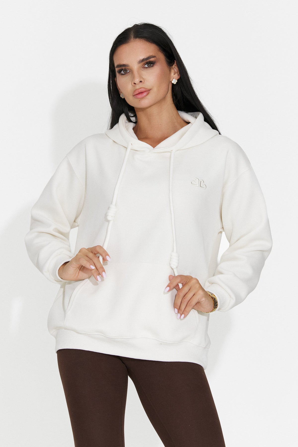 Hanorac casual crem Ciratonia Bogas